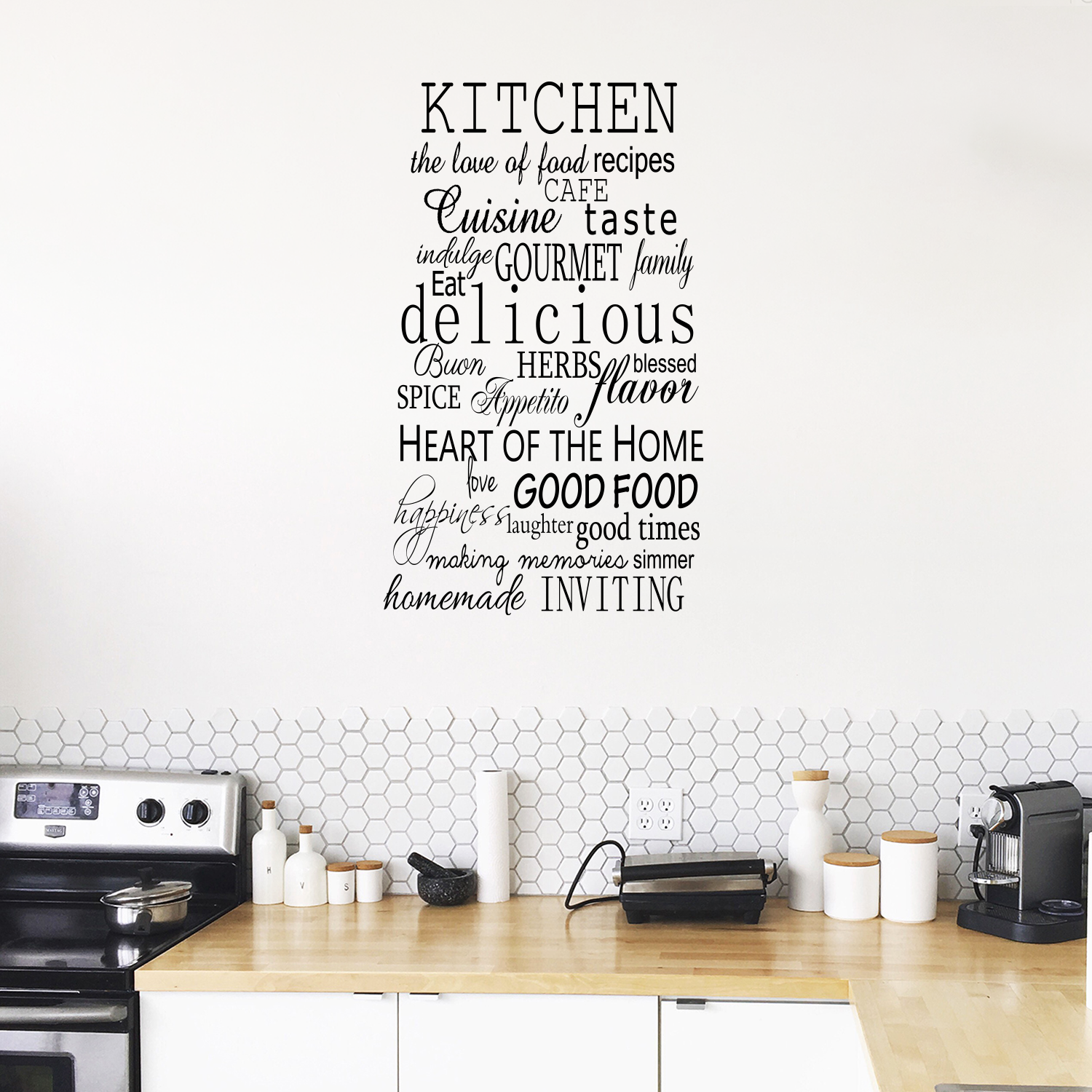 Kitchen Vinyl Wall Decal Kitchen the Heart of the Home Lettering