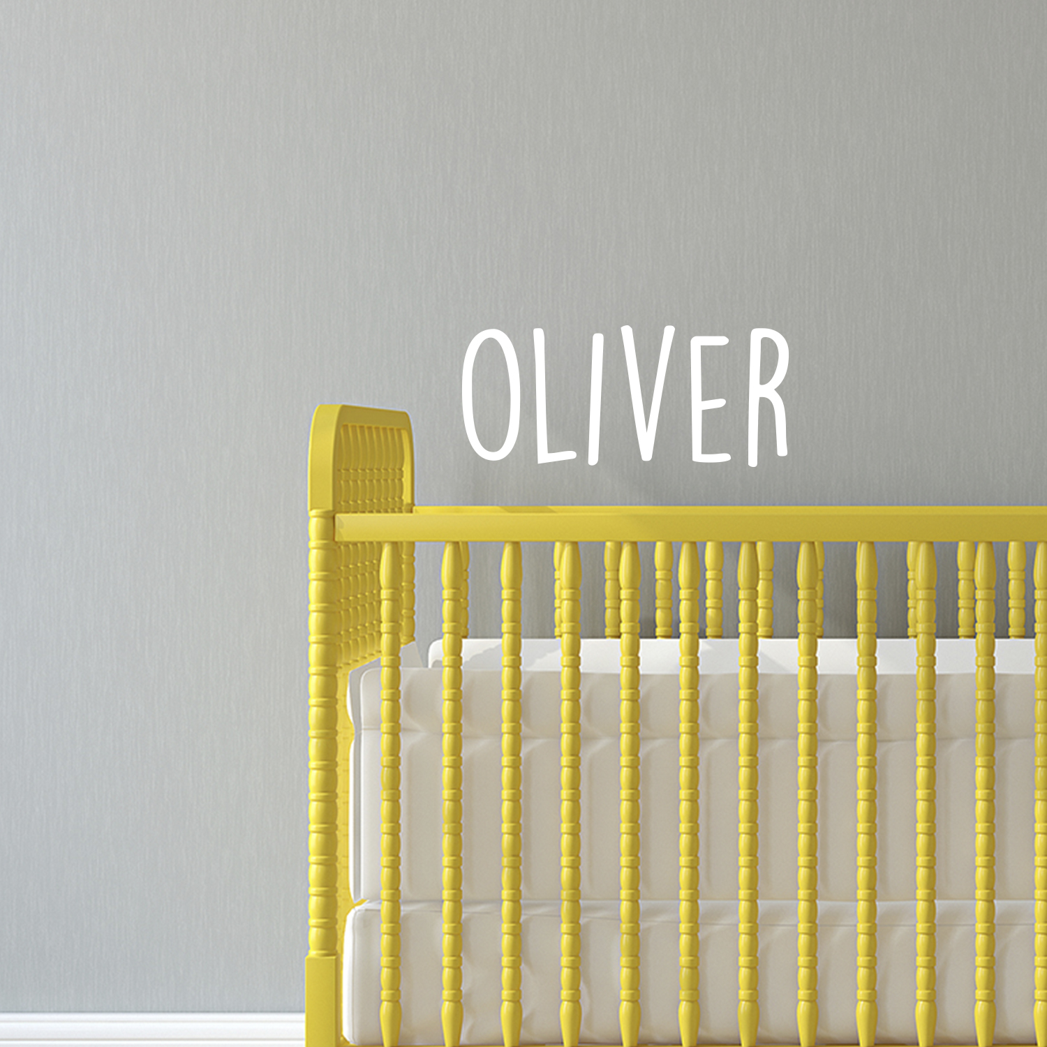 Vinyl Wall Art Decal Boys Name - White 12" x 30" Wall Art Decal Vinyl ...
