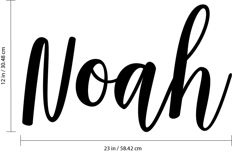 Vinyl Wall Art Decal Boys Custom Name - ’NOAH’ Custom Text Name - 12