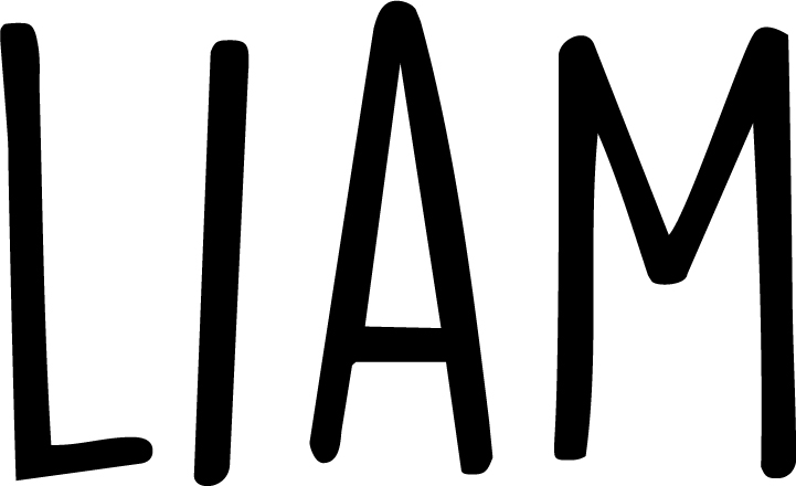 Vinyl Wall Art Decal - 'LIAM' Custom Text Name- 12* x 23* - Cute Kids ...