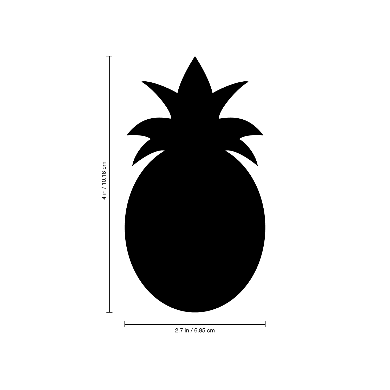 Set of 20 Vinyl Wall Art Decal - Pineapple Pattern - 4