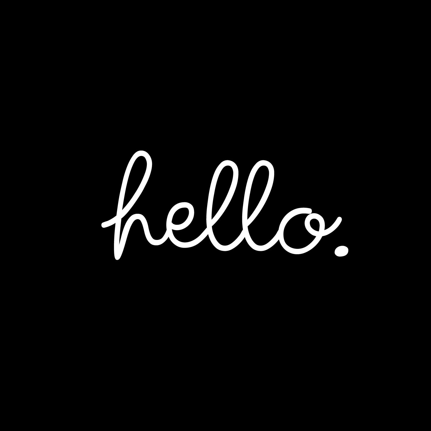 Hello Wall Art Decal 3. Decoration Vinyl Sticker Hello Quote