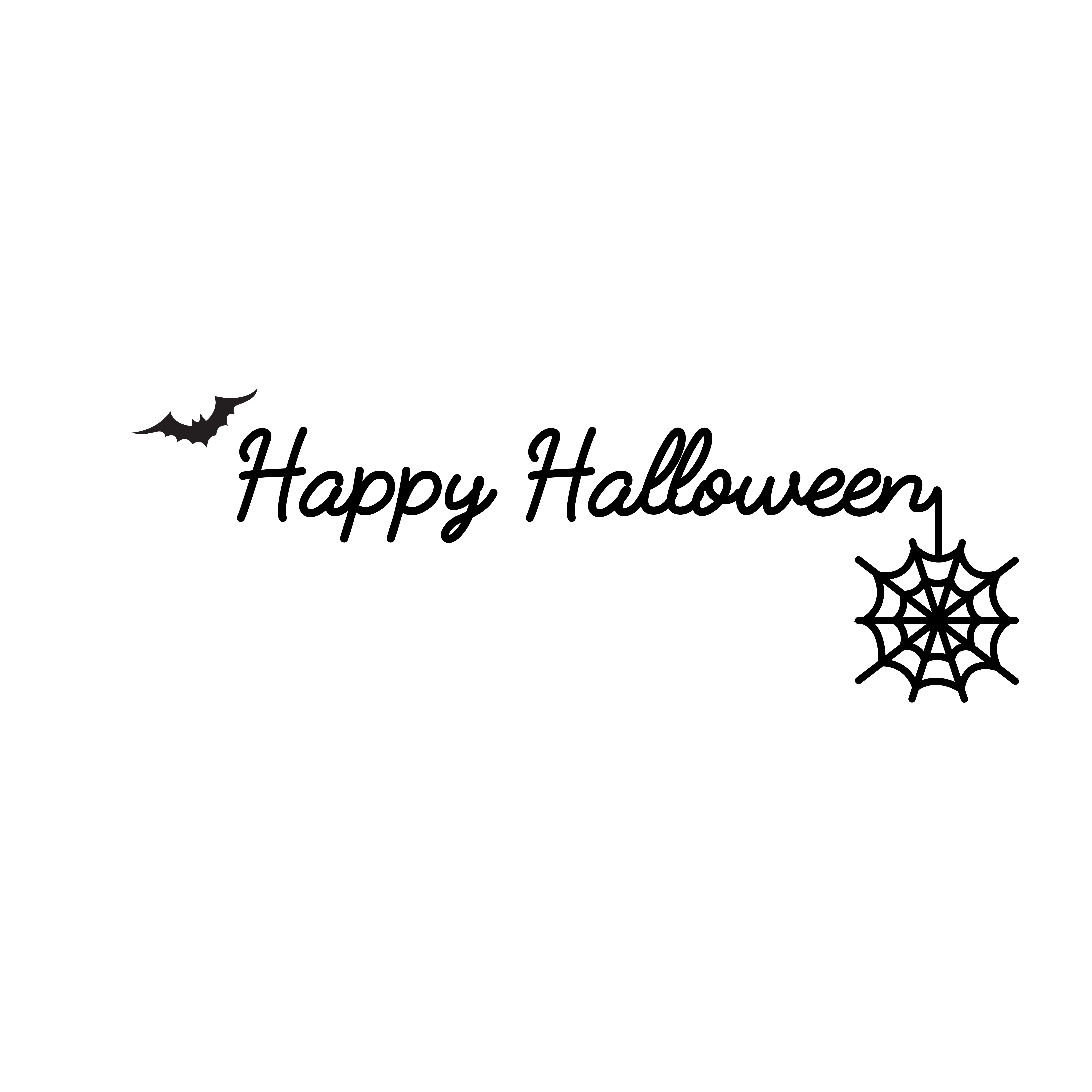 Vinyl Wall Art Decal Cursive Happy Halloween 14* x 40* Fun Vinyl Wall Art Decal Cursive Happy Halloween 14* x 40* Fun