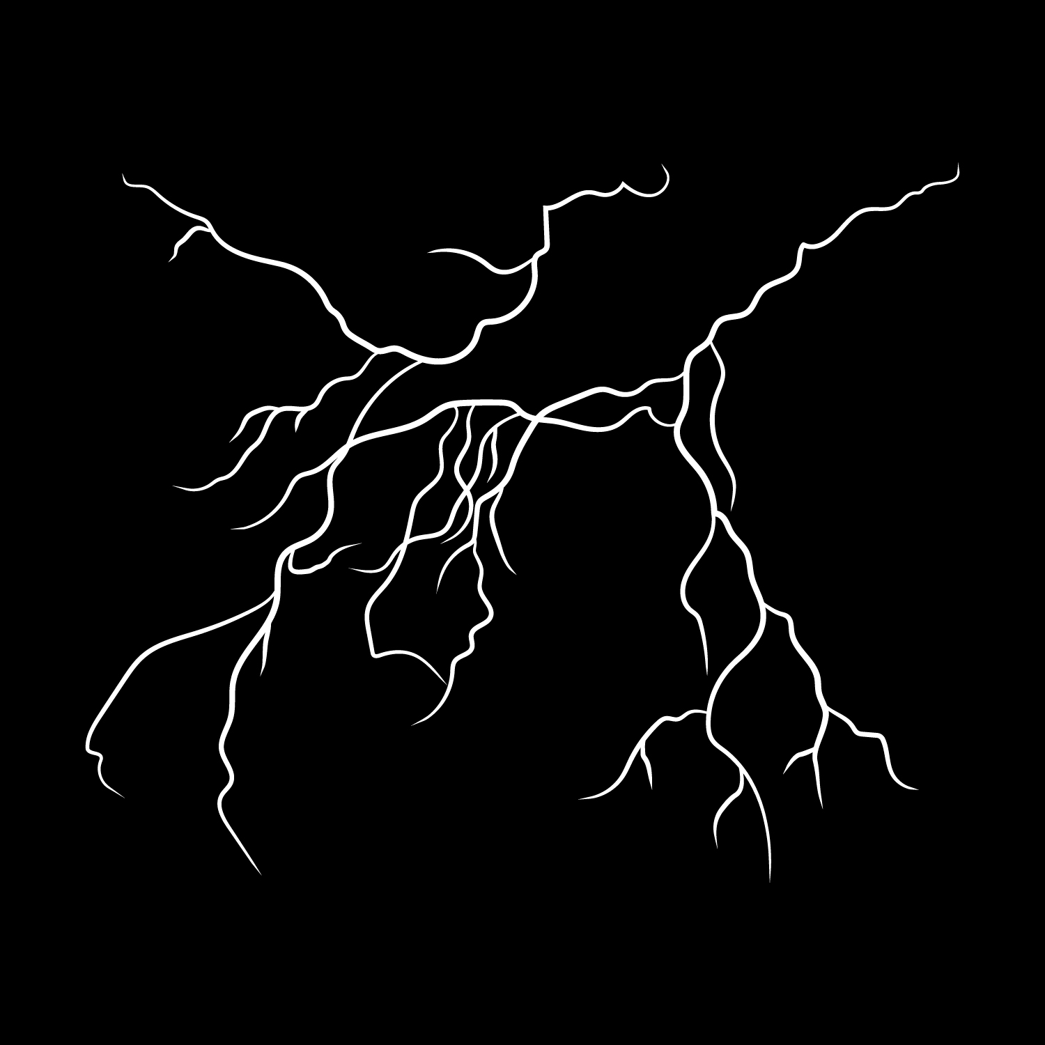 Vinyl Art Wall Decal Lightning Bolt 23* x 30* Cool Design Home