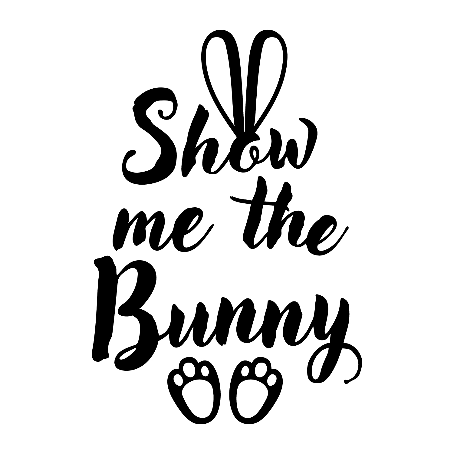 Easter Day Vinyl Wall Art Decal - Show Me The Bunny - 22.5