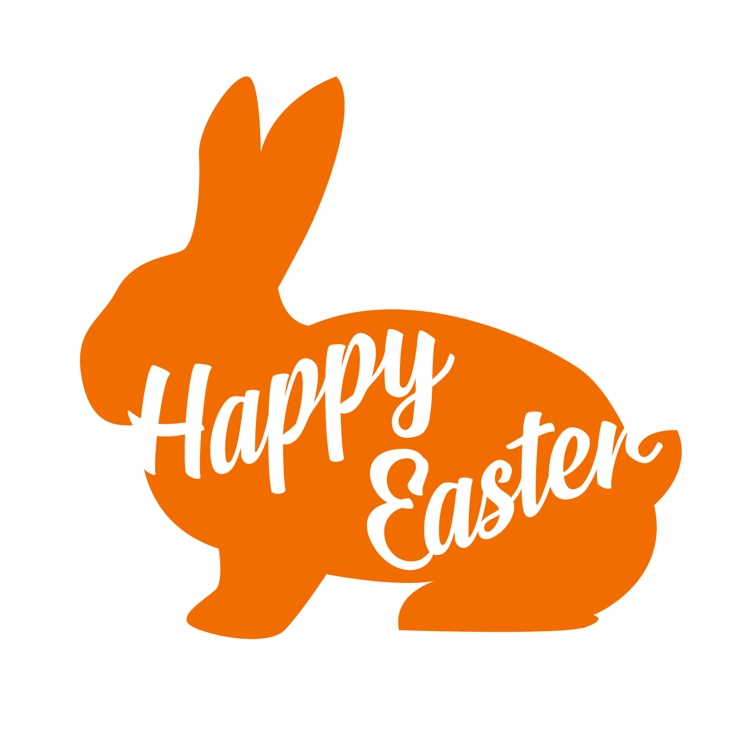 Easter Day Vinyl Wall Art Decal - Happy Easter Bunny - 16.83* x 18 ...