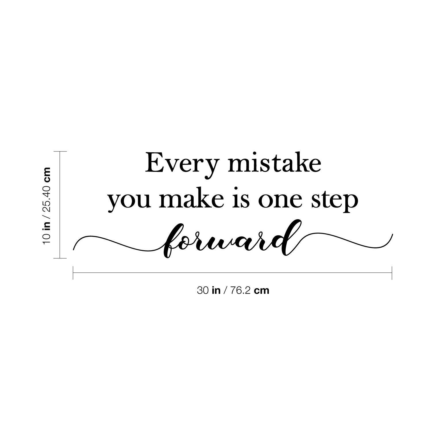 Vinyl Wall Art Decal Every Mistake You Make Is One Step Forward 10 X 30 Ebay 6996