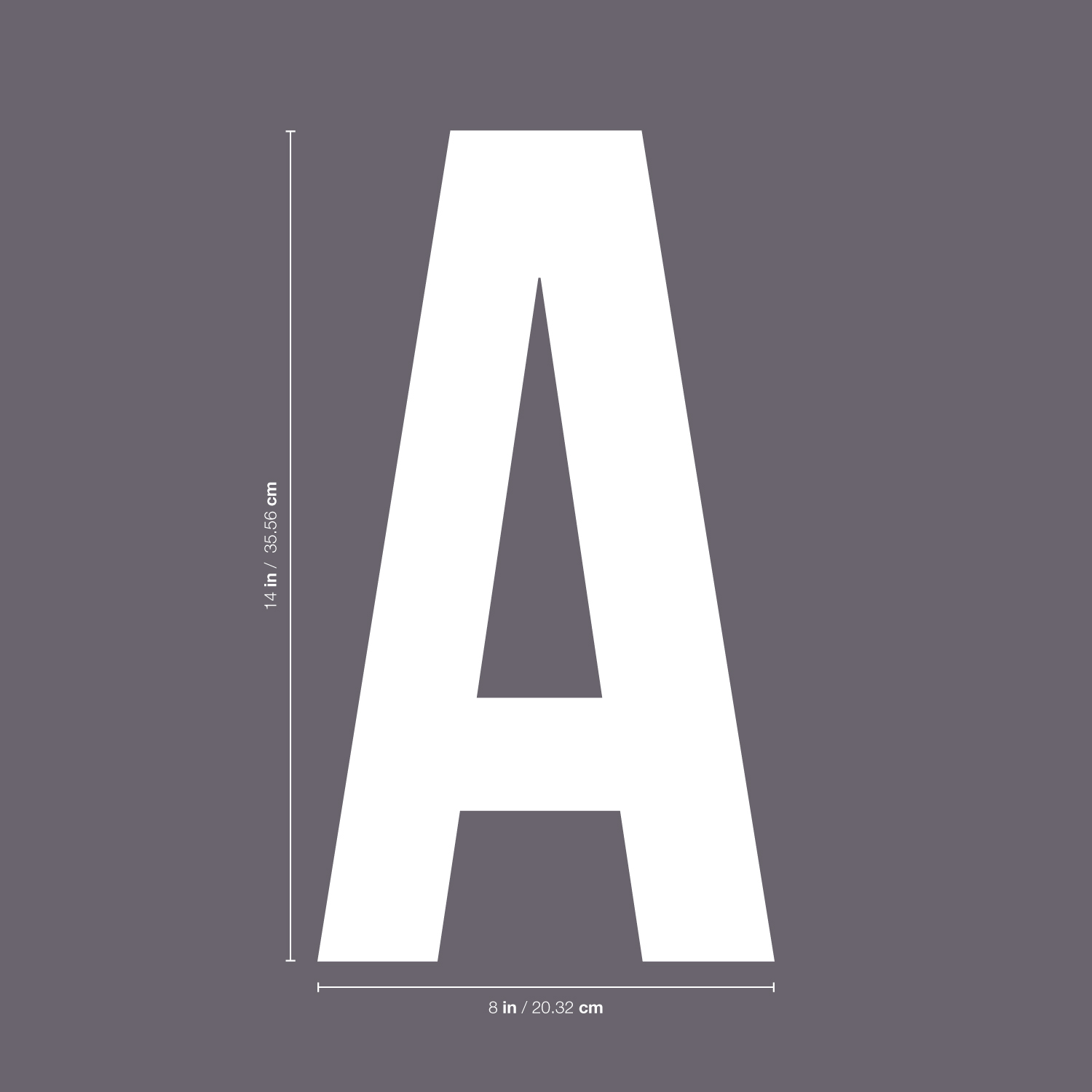 vinyl wall art decal large alphabet single letter a