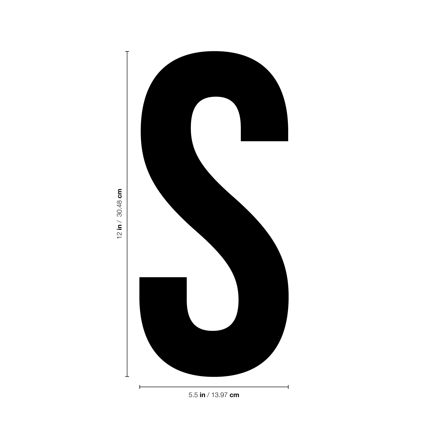 Large single. S__by. Single Letters.