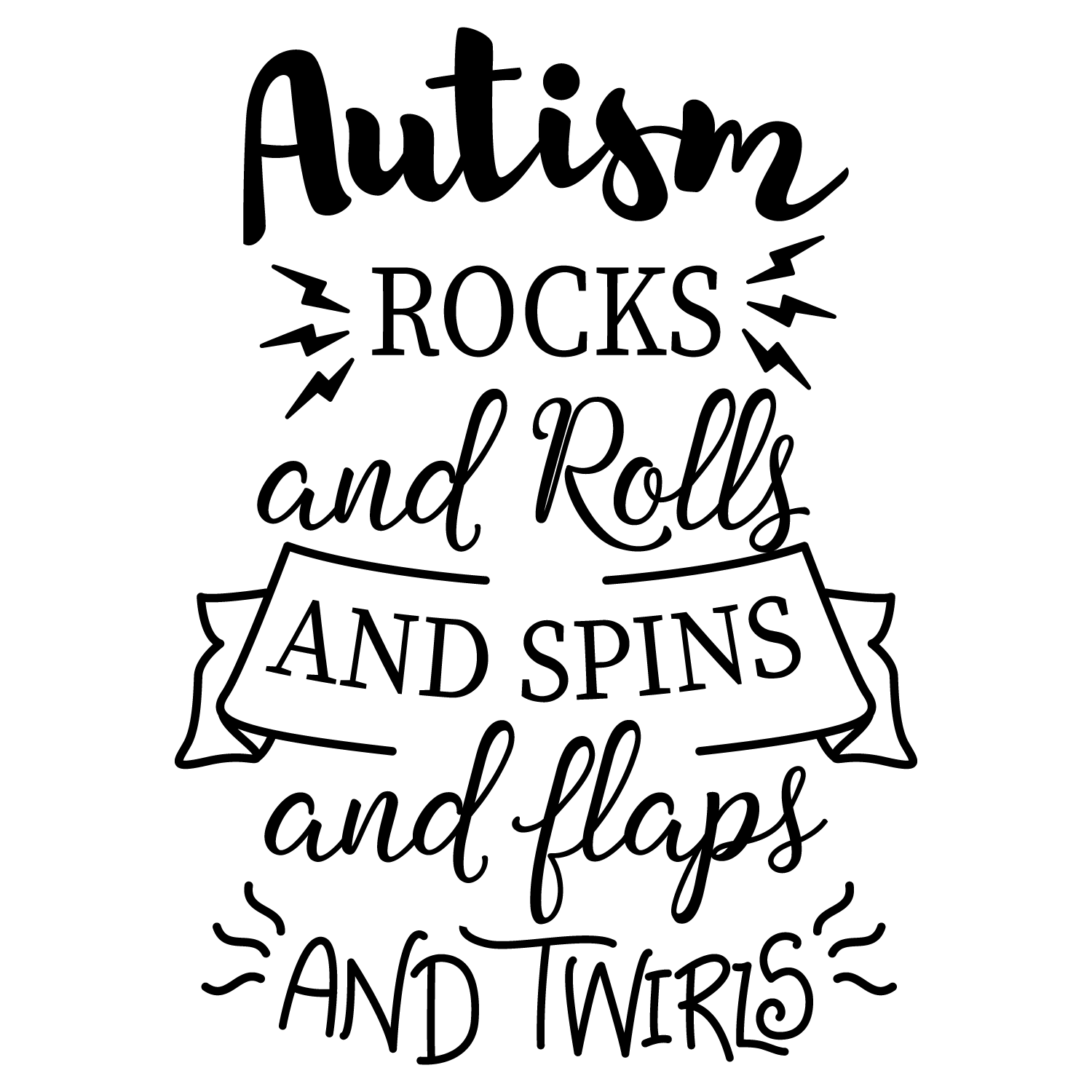 Autism Rocks And Rolls | eBay