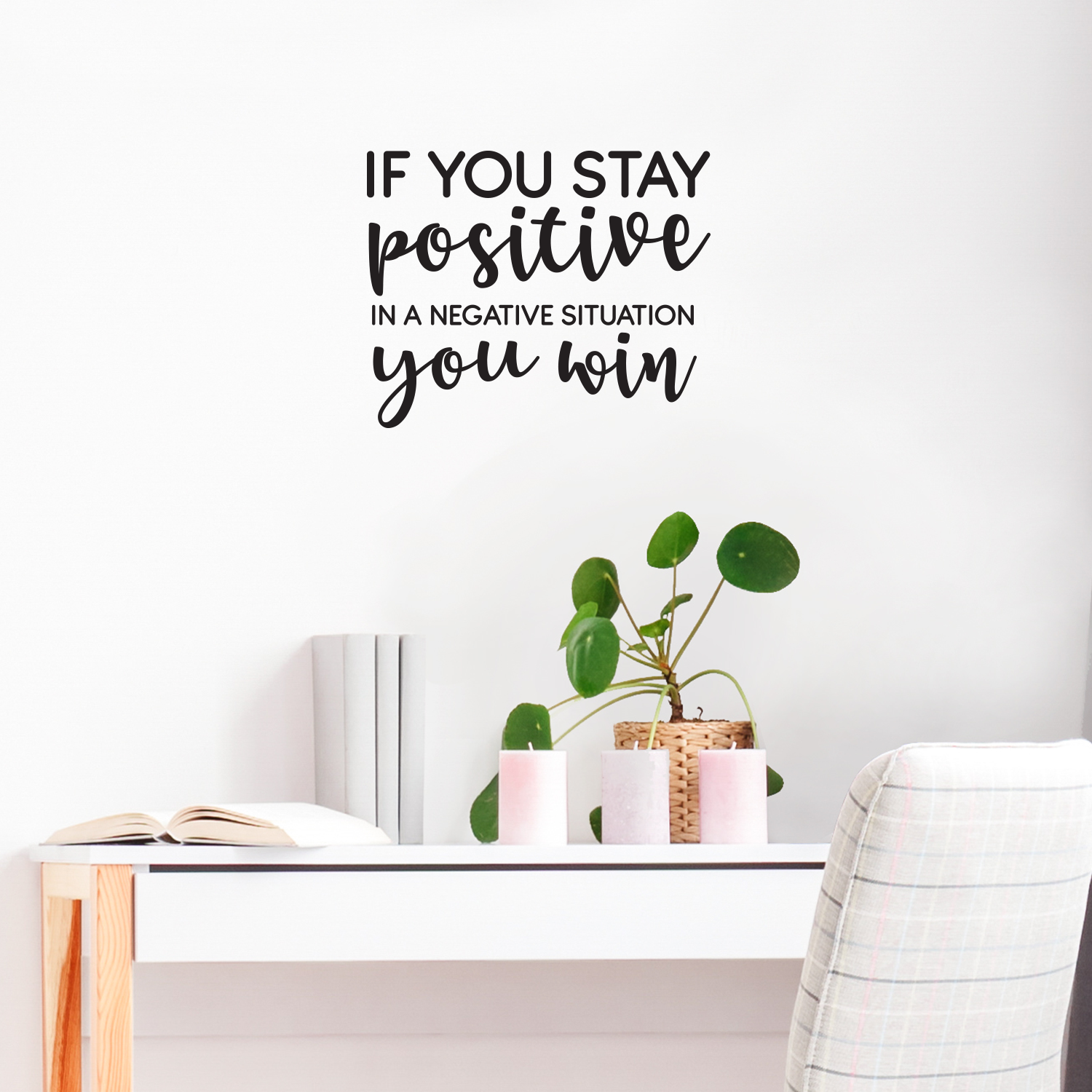 Vinyl Wall Art Decal - If You Stay Positive In A - Positive Quotes 