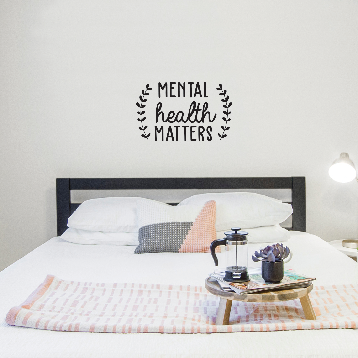 Vinyl Wall Art Decal - Mental Health Matters - 15.5* x 25* - Modern