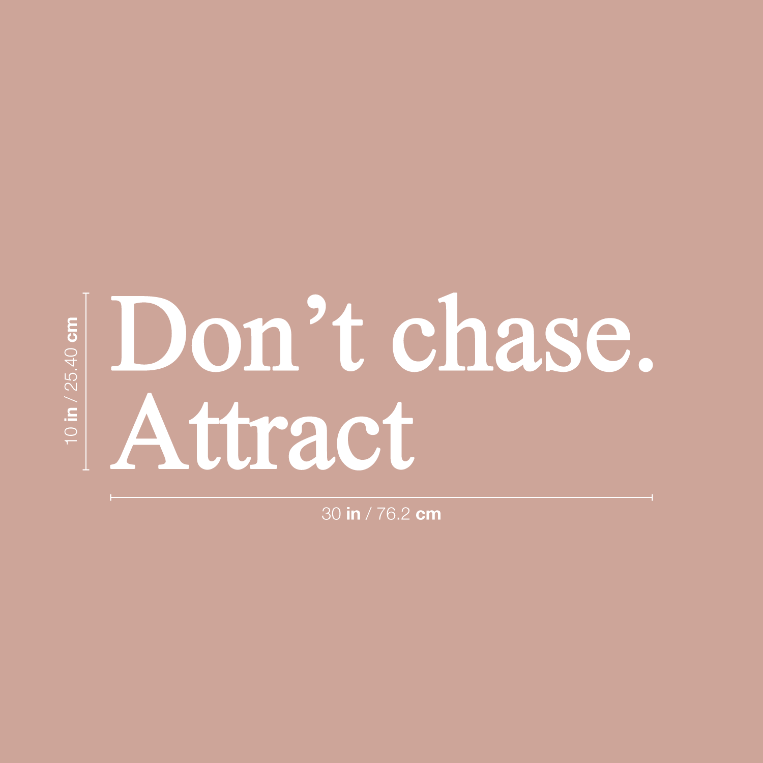 Vinyl Wall Art Decal - Don't Chase. Attract - 10* X 30* - Modern ...