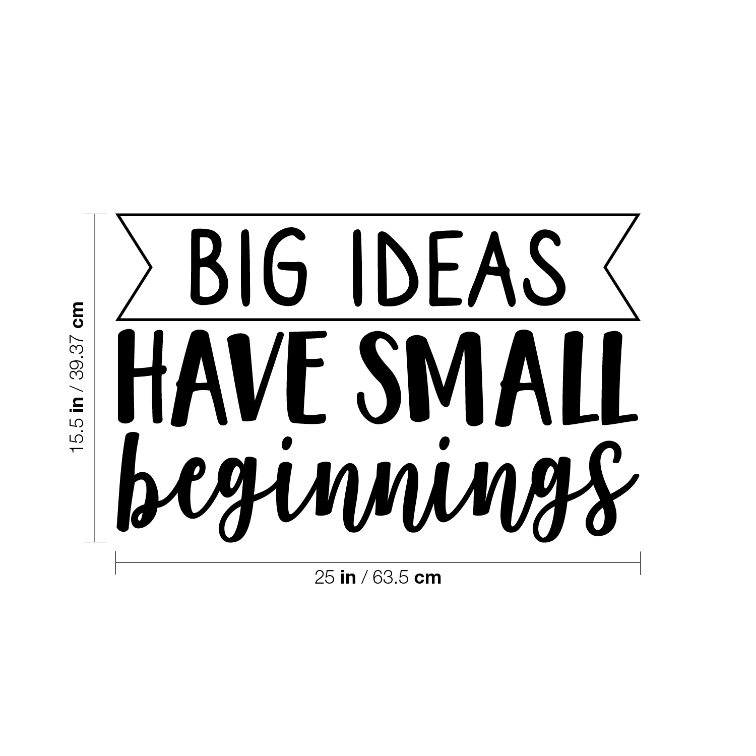 Vinyl Wall Art Decal - Big Ideas Have - Inspirational Quotes Art 15