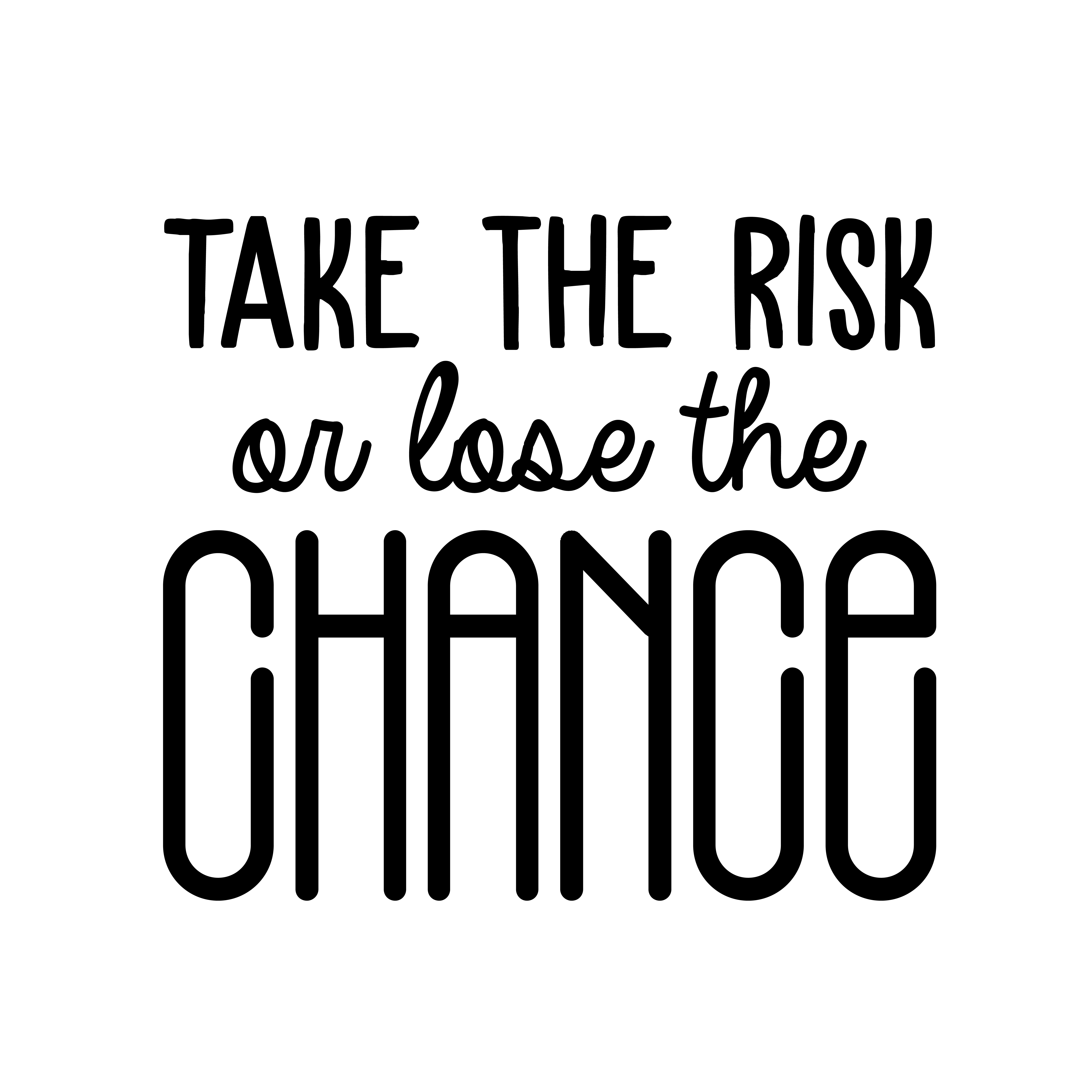 Vinyl Wall Art Decal Take The Risk Or Lose The Chance 22* x 25