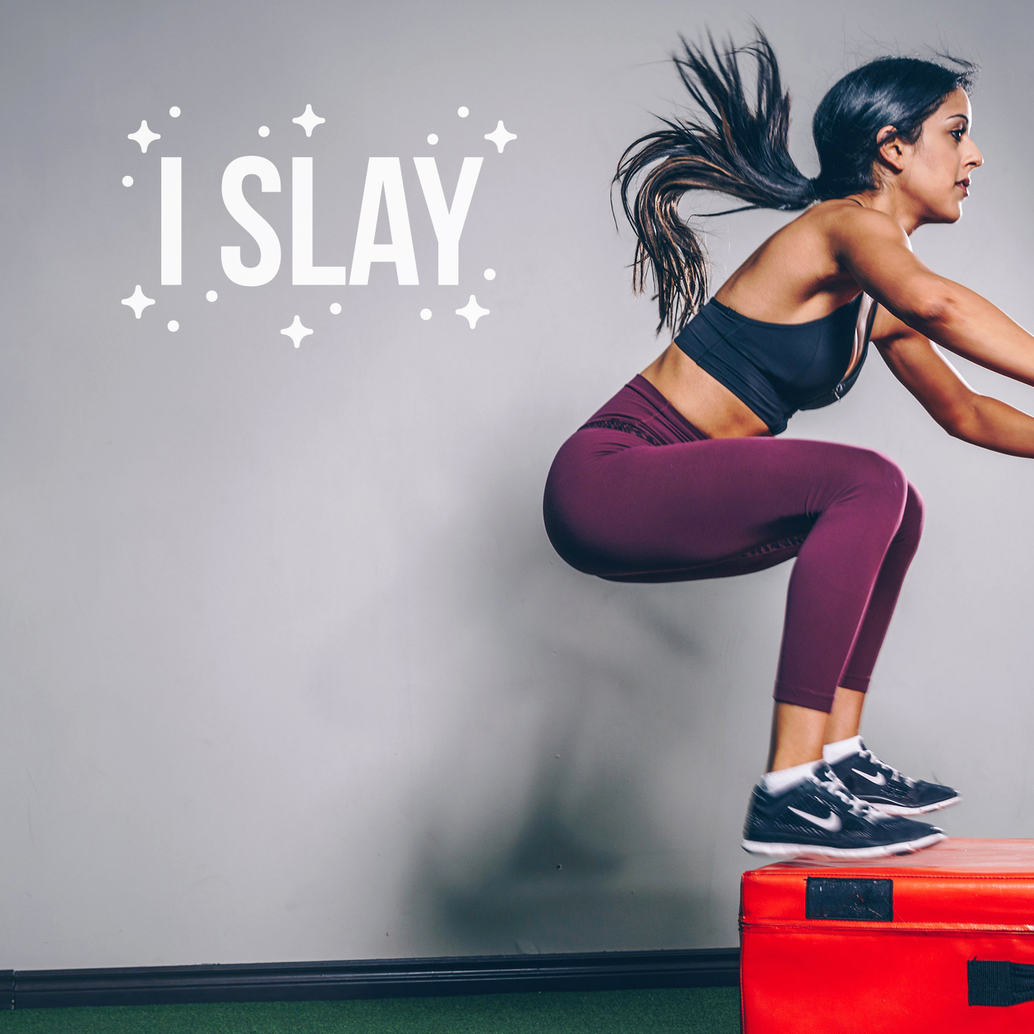 I Slay - White 17" x 27.5" Wall Art Decal Vinyl Sticker - Picture 5 of 5