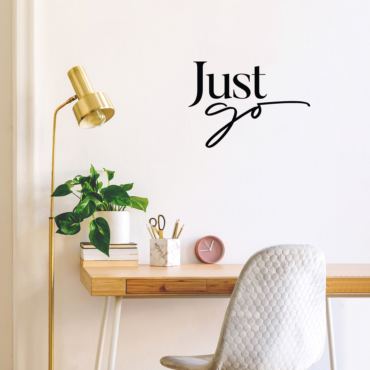 Just Go - Black 17" x 24" Wall Art Decal Vinyl Sticker