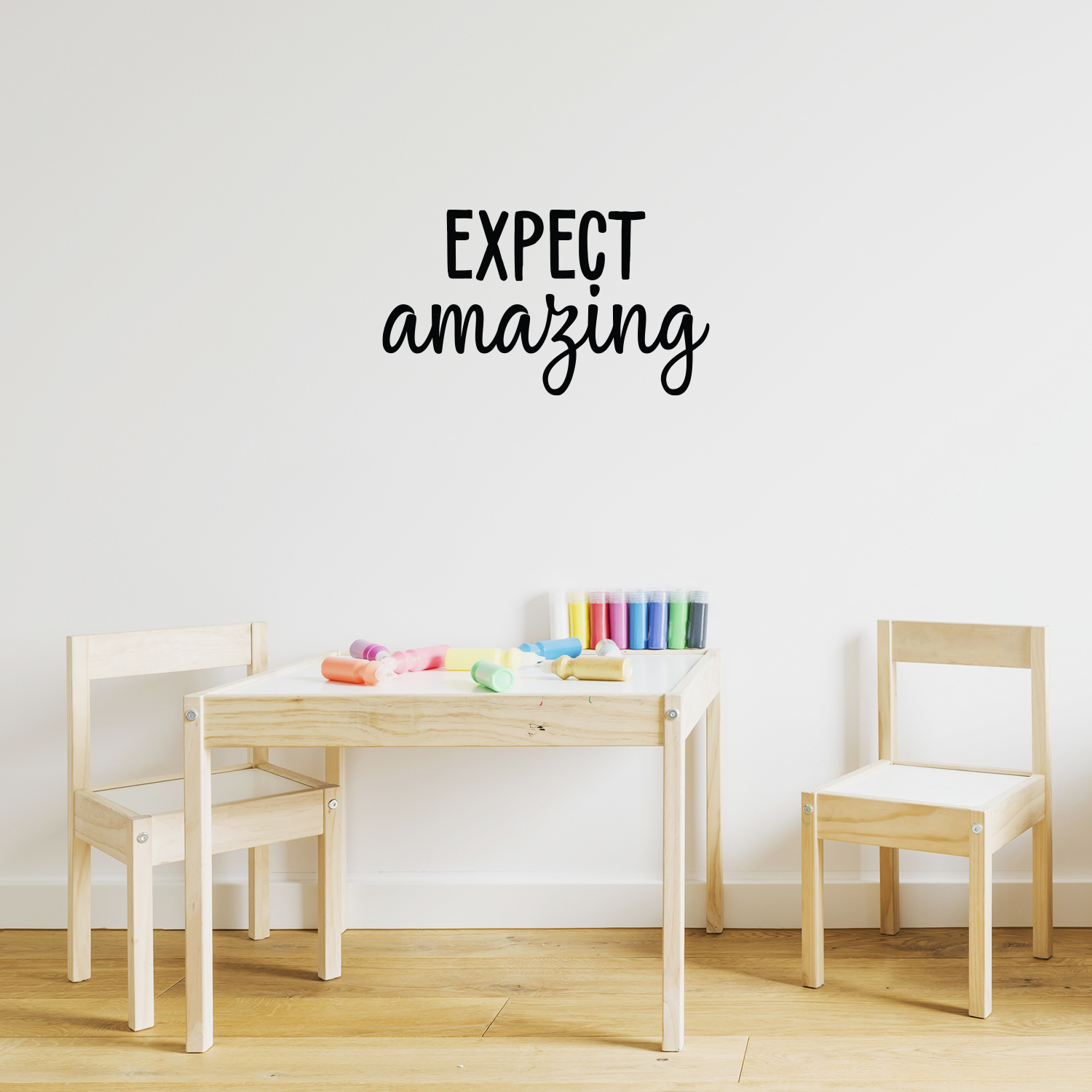 Expect Amazing - Black 12.5" x 22" Wall Art Decal Vinyl Sticker
