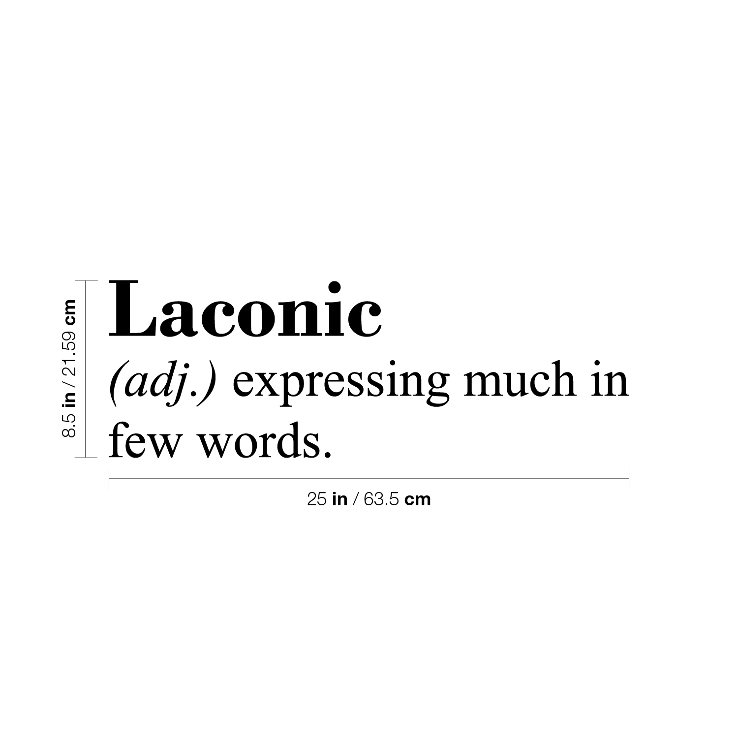 Vinyl Wall Art Decal - Laconic Definition - 8.5* x 25* - Modern ...