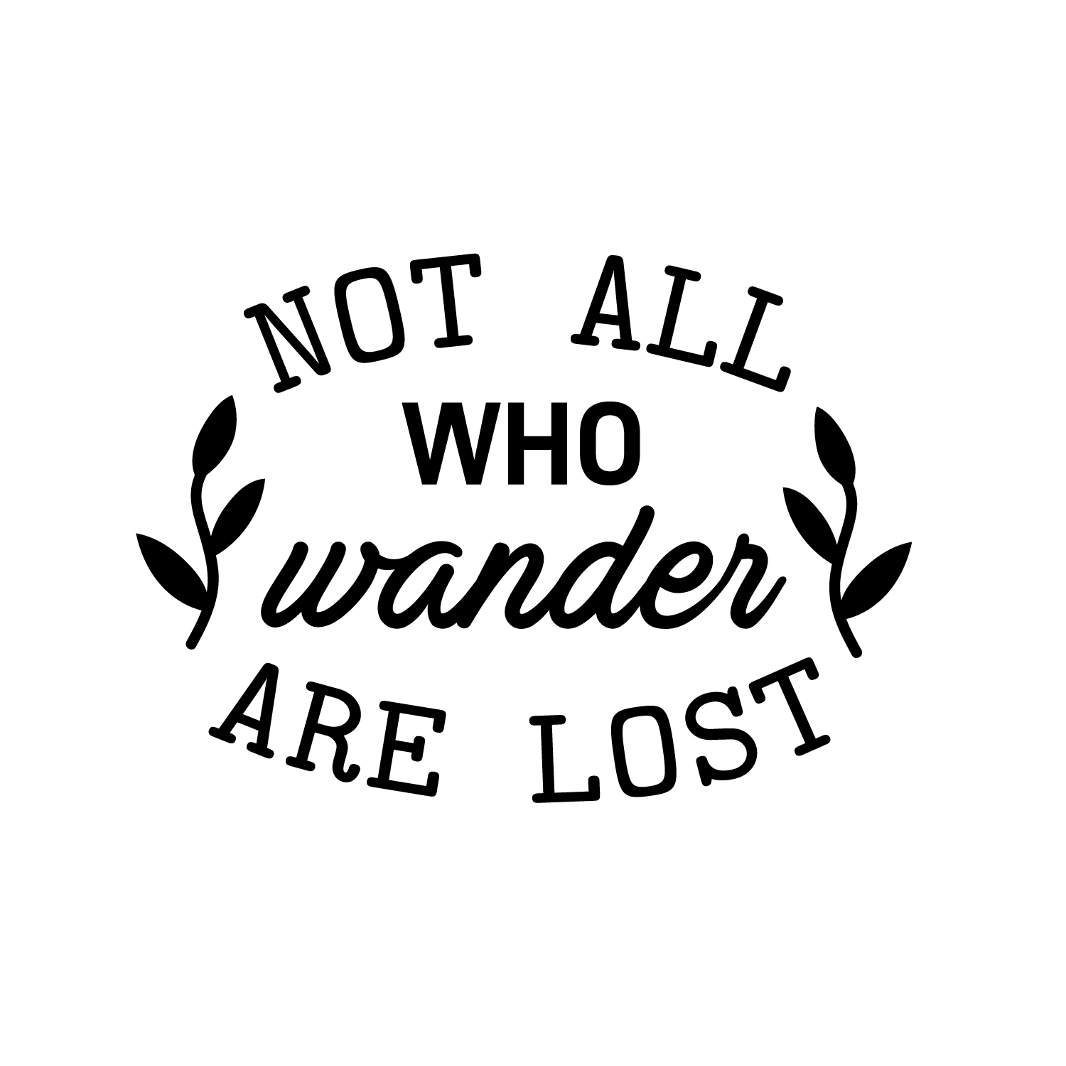 Vinyl Wall Art Decal - Not All Who Wander Are Lost - 2.8