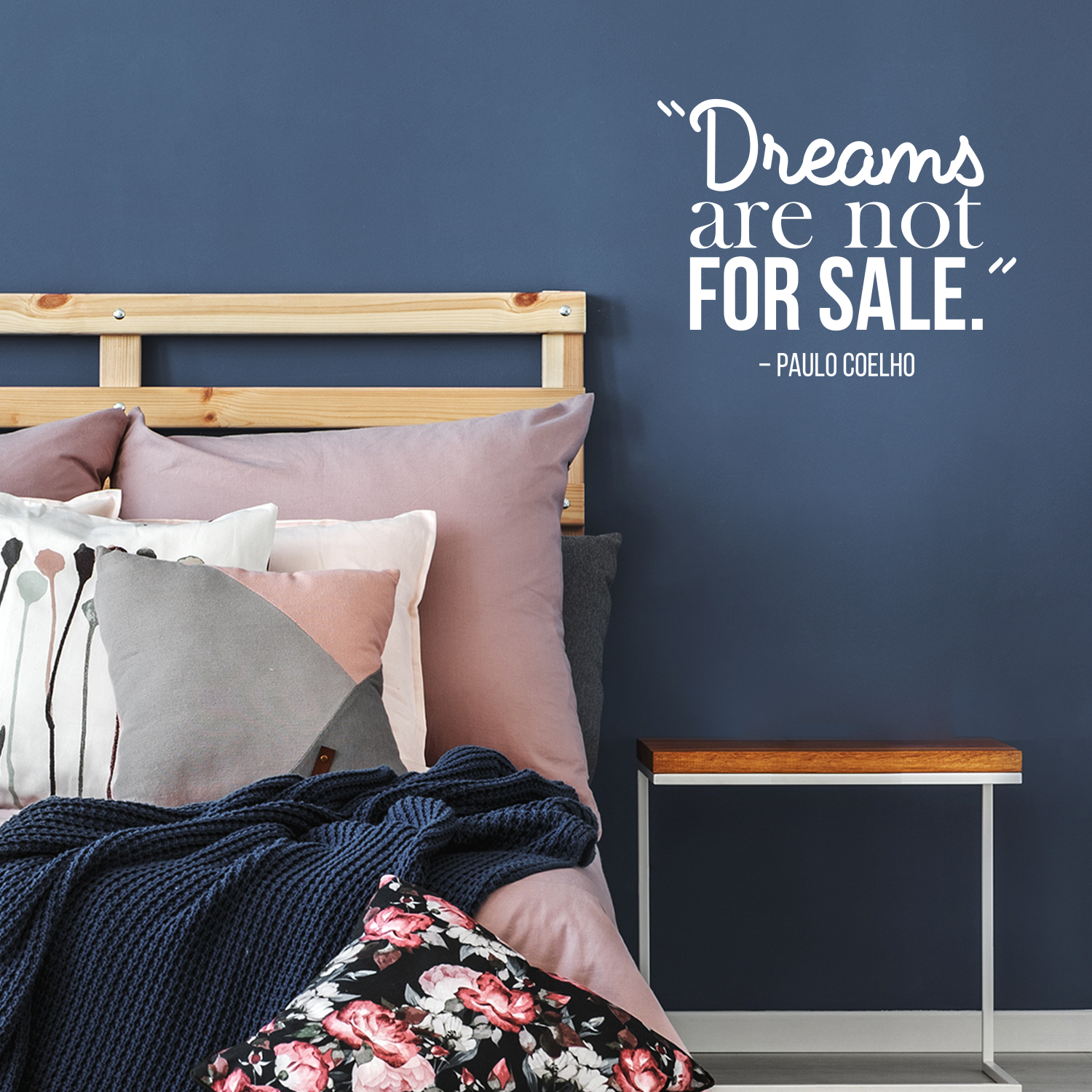 Dreams are Not for Sale - White 17" x 22" Wall Art Decal Vinyl Sticker - Picture 2 of 5