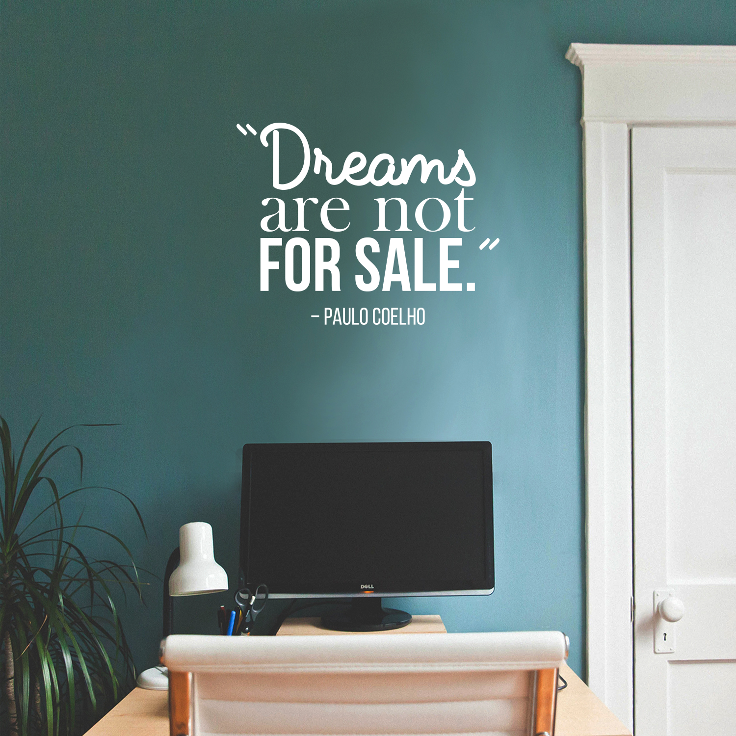 Dreams are Not for Sale - White 17" x 22" Wall Art Decal Vinyl Sticker - Picture 4 of 5