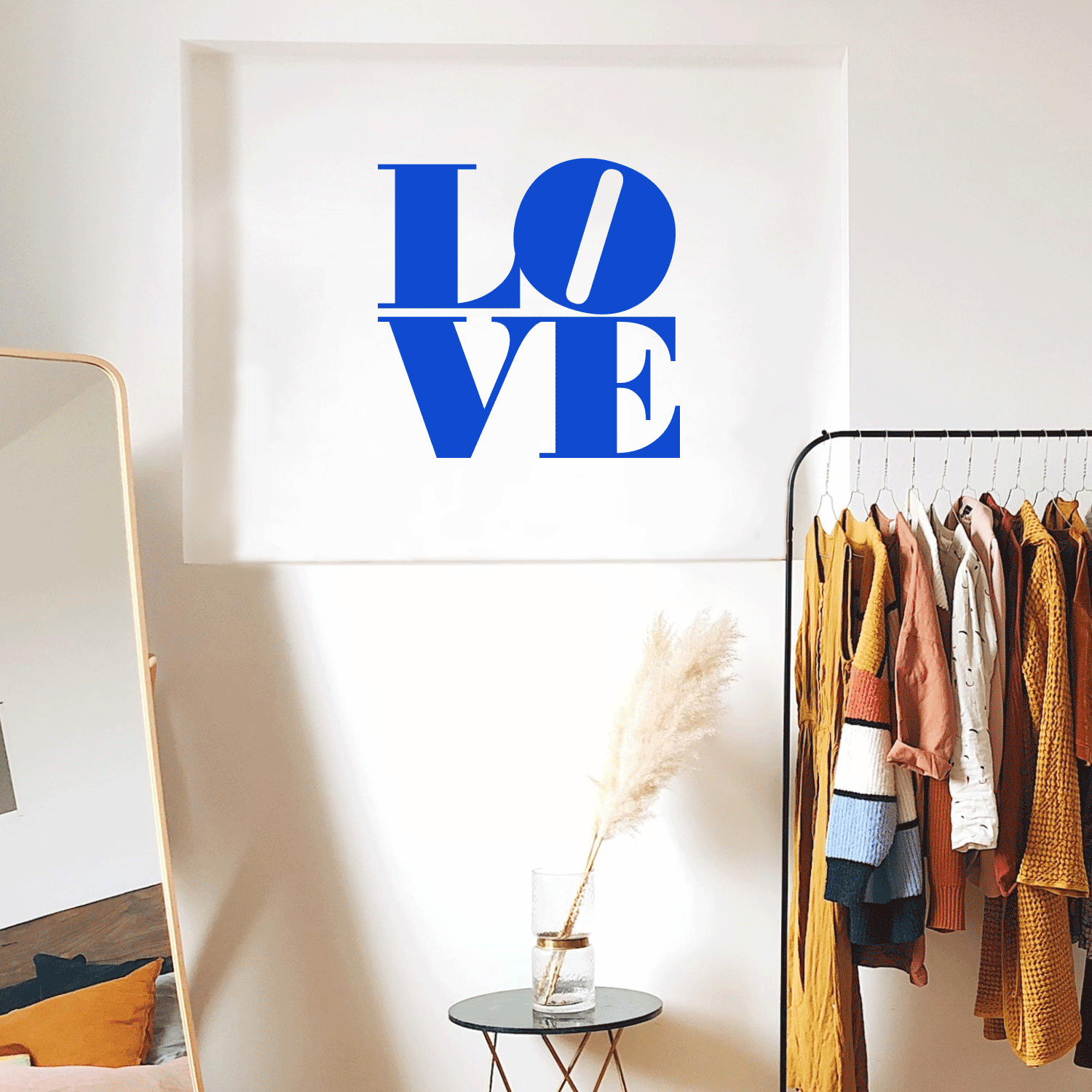 Love - Blue 32.5" x 32.5" Wall Art Decal Vinyl Sticker - Picture 3 of 5