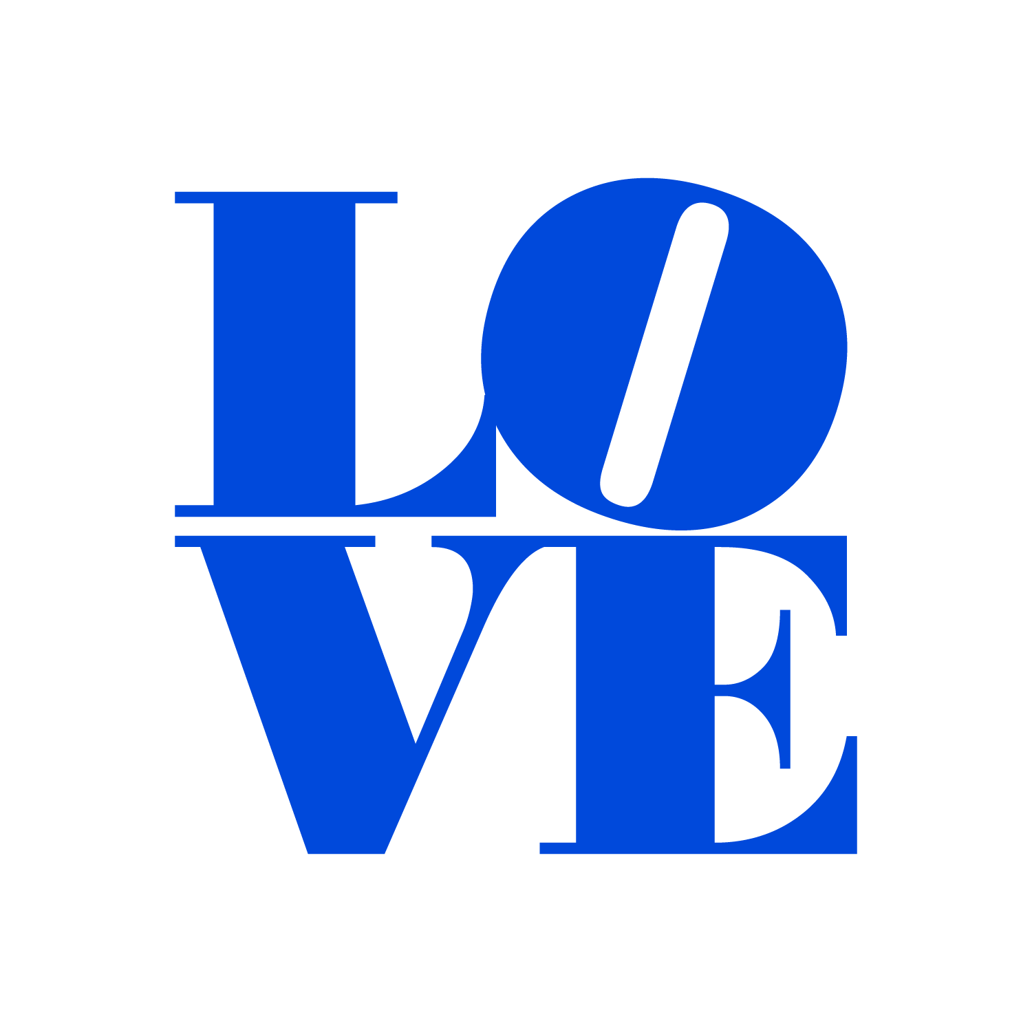 Love - Blue 32.5" x 32.5" Wall Art Decal Vinyl Sticker - Picture 4 of 5