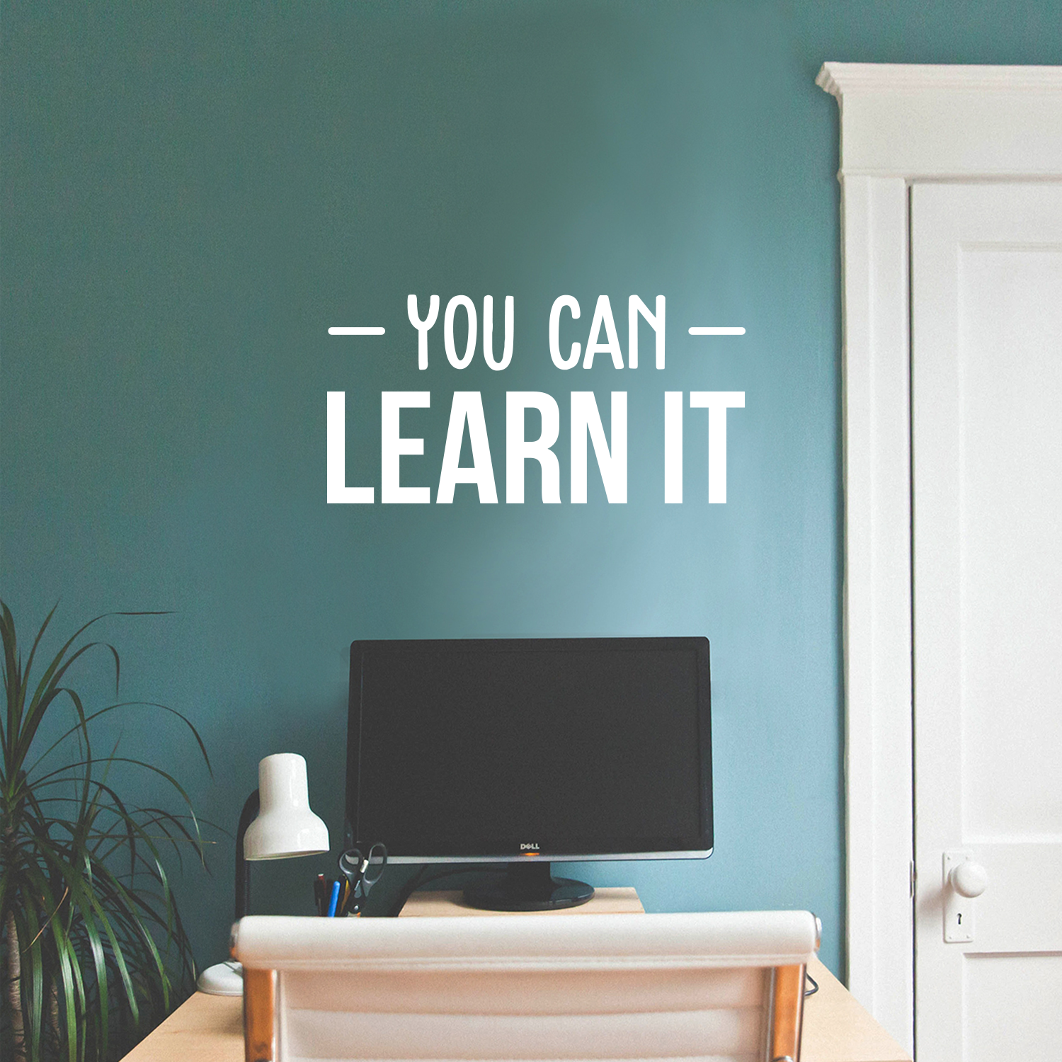 You Can Learn It - White 12.5" x 25" Wall Art Decal Vinyl Sticker - Picture 5 of 5