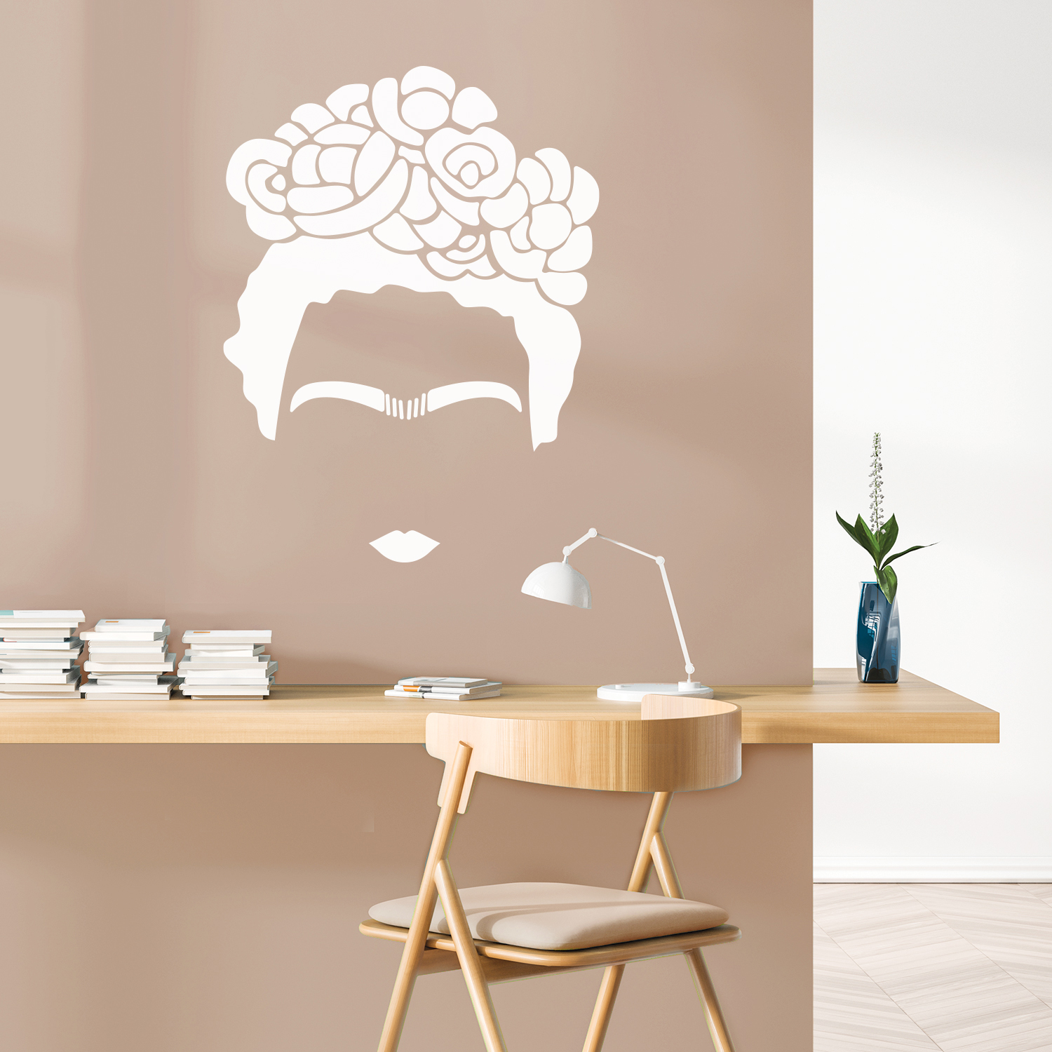 Frida Kahlo - White 29" x 22" Wall Art Decal Vinyl Sticker - Bild 2 von 5