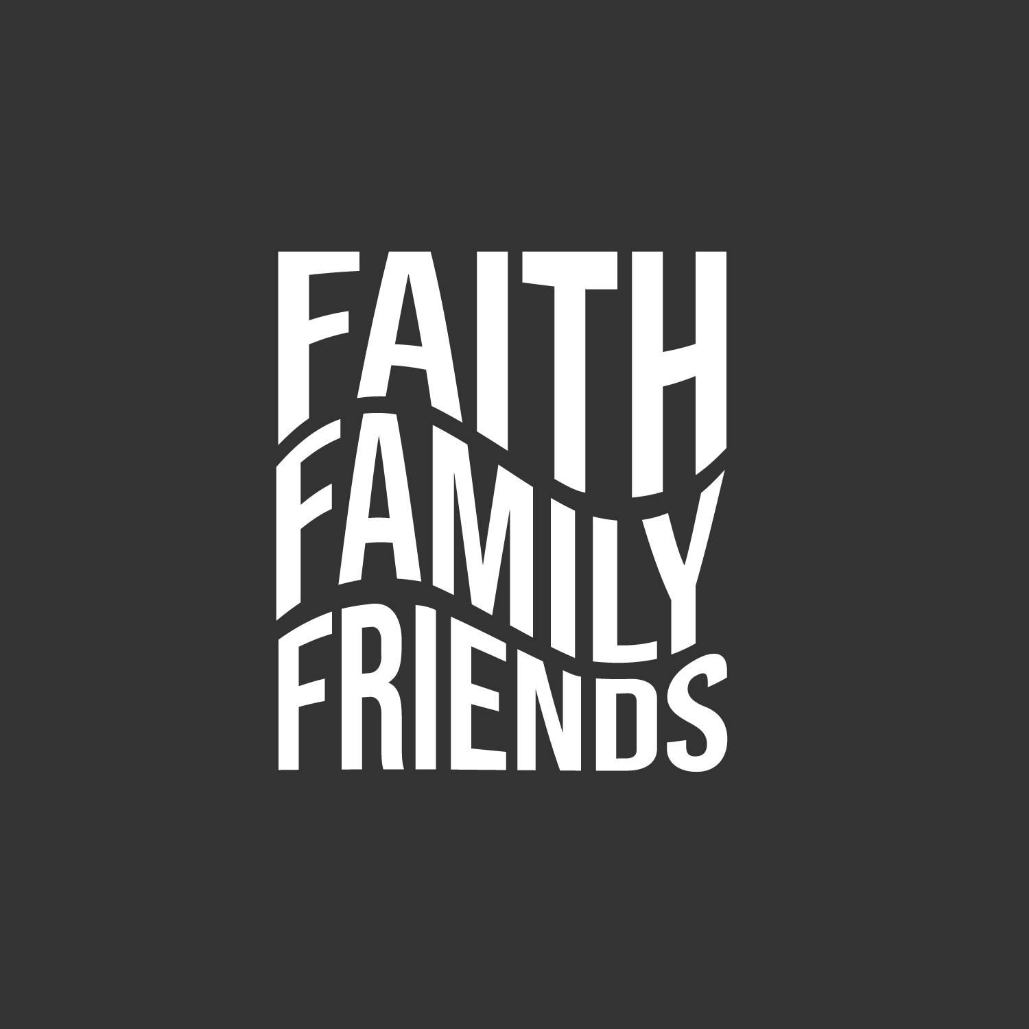 Vinyl Wall Art Decal - Faith Family Friends - Modern Cute Inspirational ...