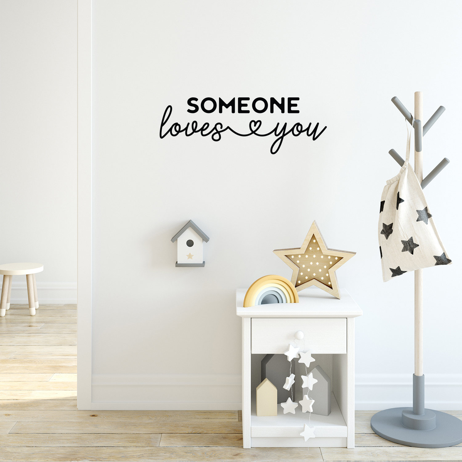 Someone Loves You - Black 8.5" x 25" Wall Art Decal Vinyl Sticker - Zdjęcie 1 z 5