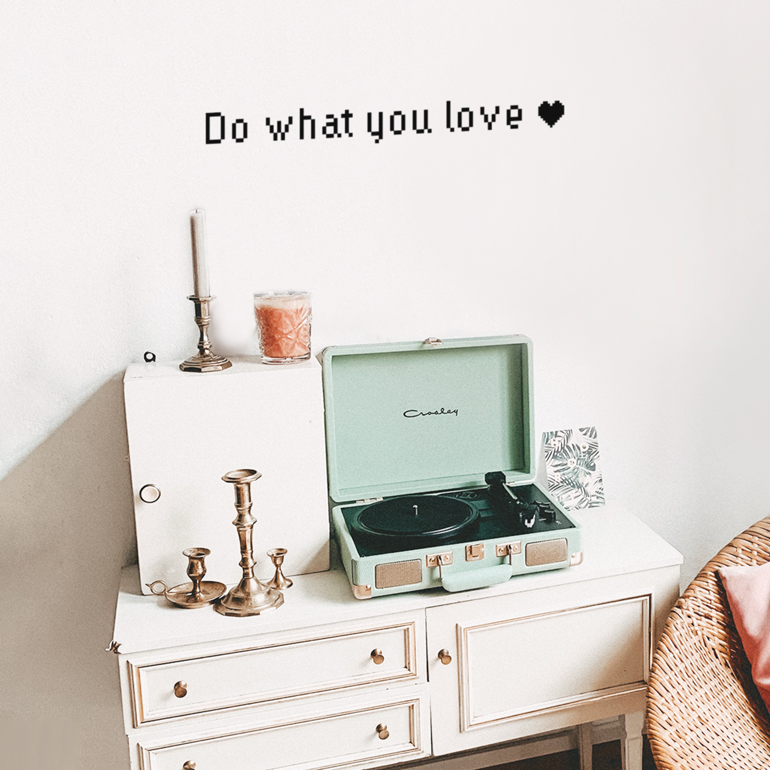 Vinyl Wall Art Decal 15" x 30" Do What You Love Motivational Quote Home 