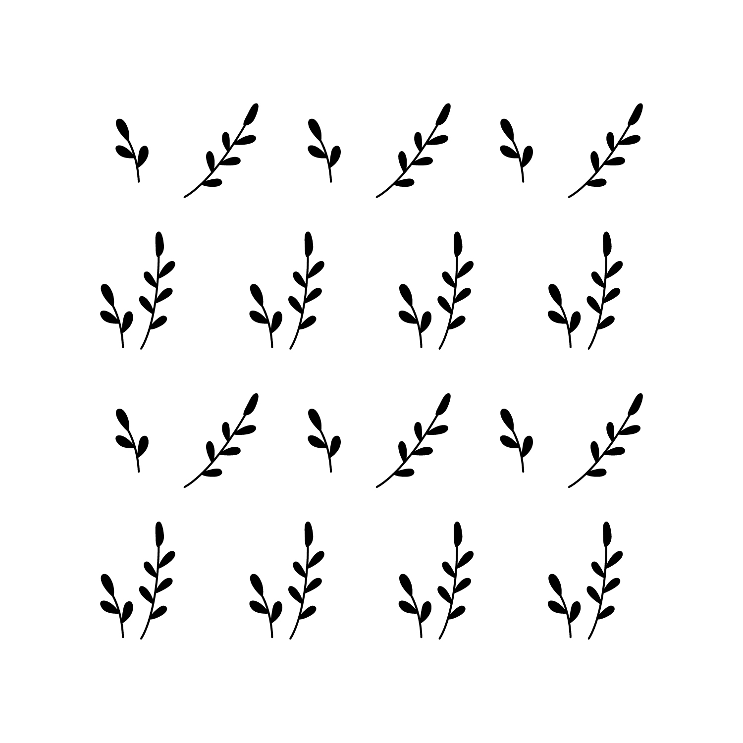 Set of 28 Vine Pattern - Black 7" x 2" Wall Art Decal Vinyl Sticker - Picture 2 of 4