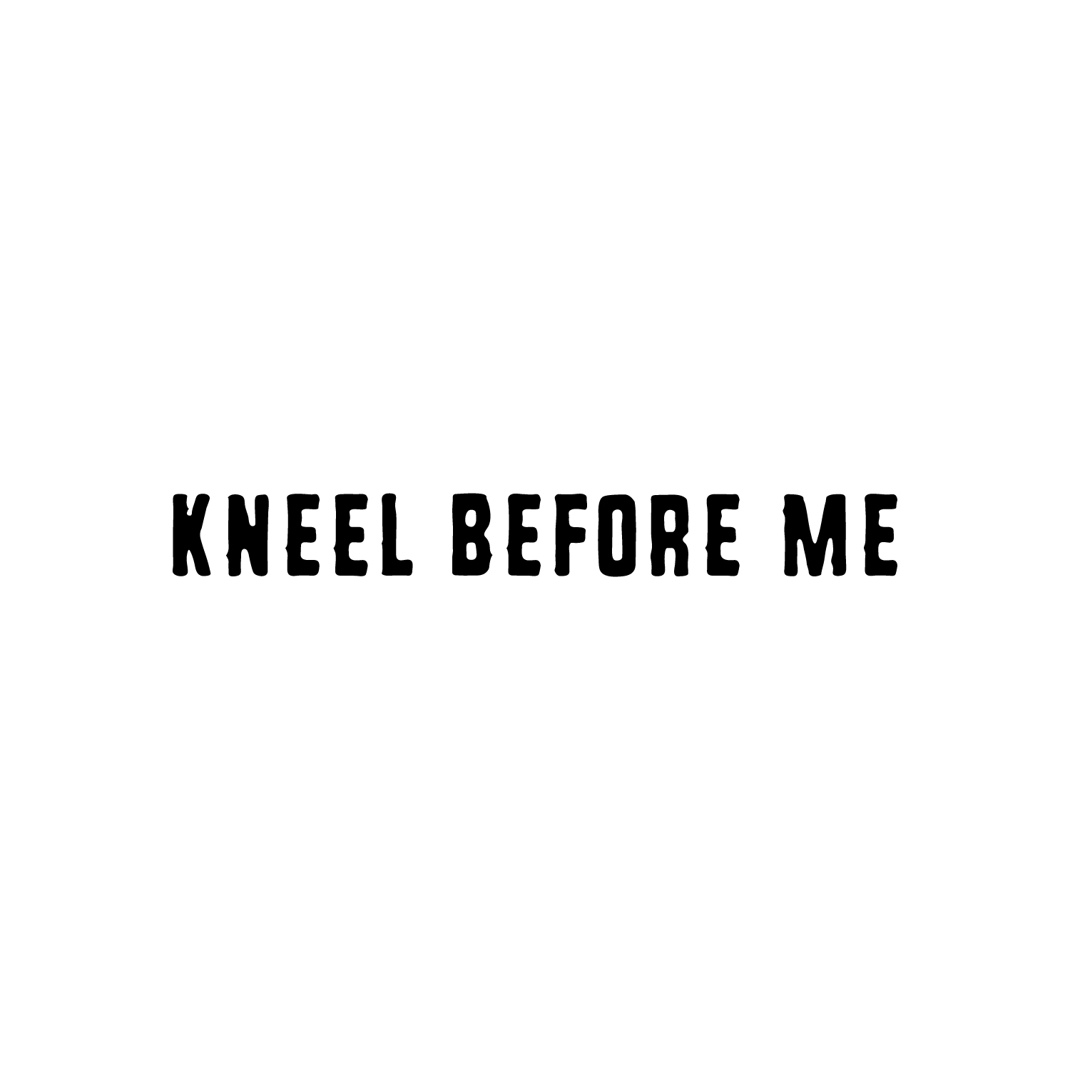 Vinyl Wall Art Decal - Kneel Before Me - 3