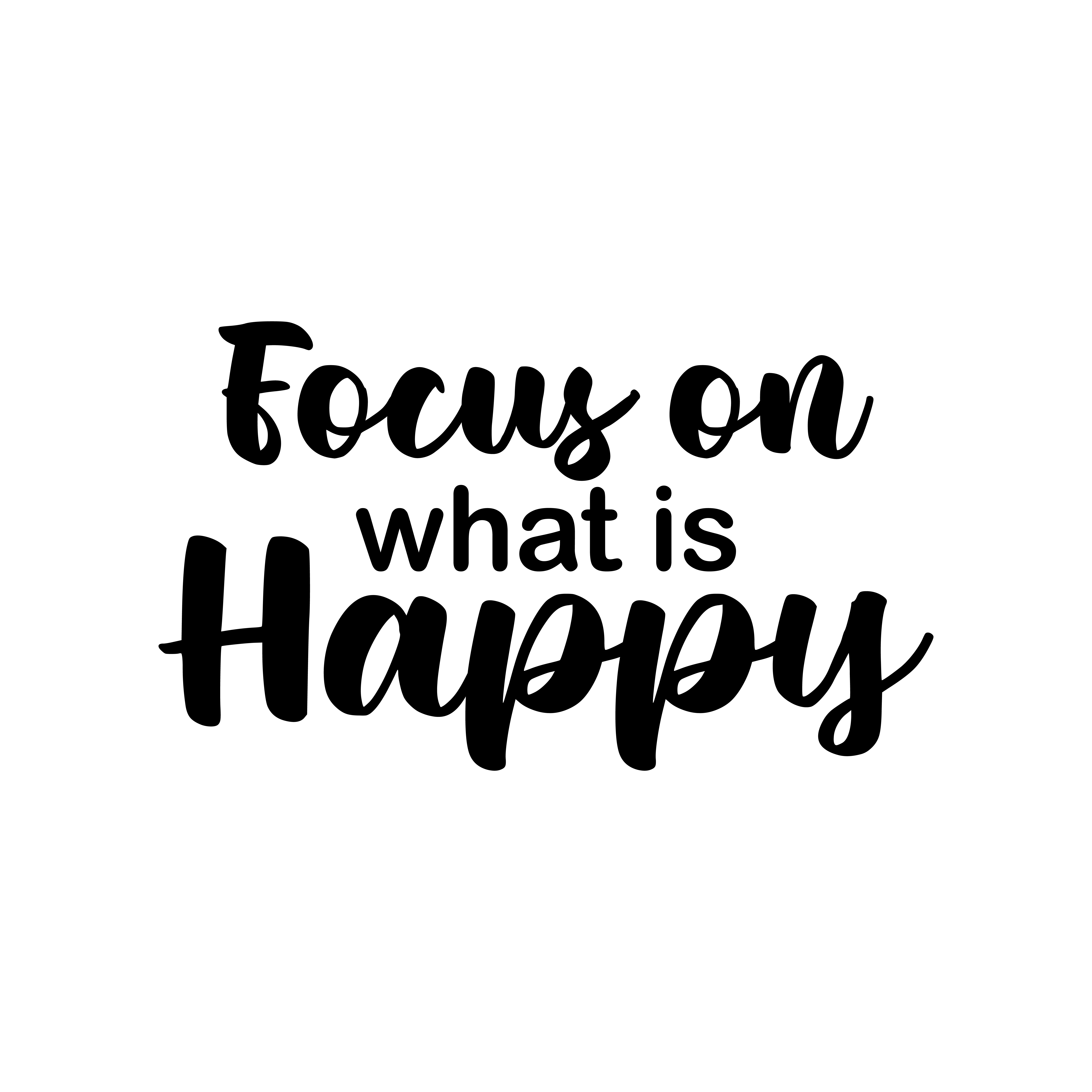 Vinyl Wall Art Decal - Focus On What Is Happy - 15