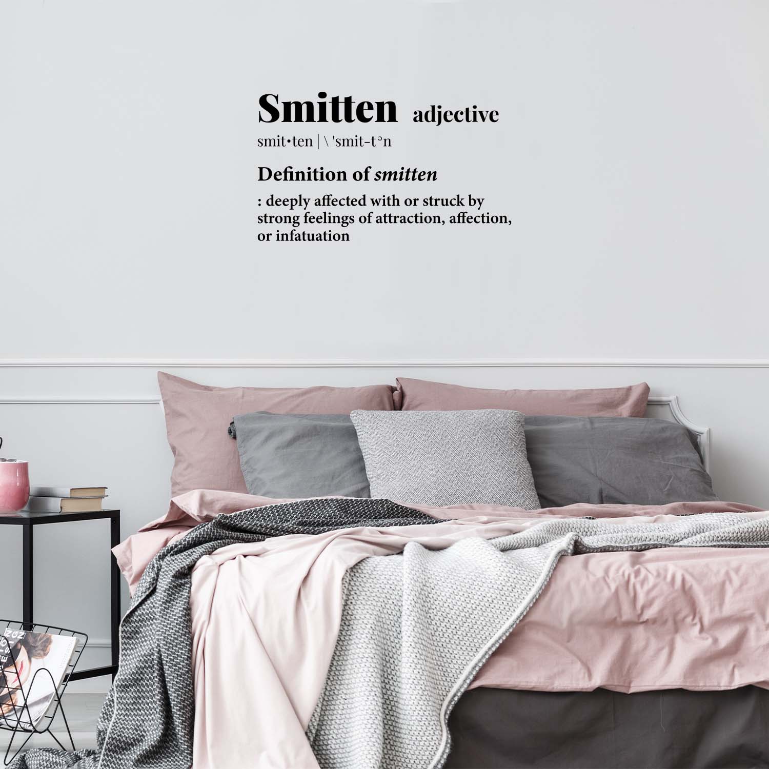 Vinyl Wall Art Decal - Smitten Definition - 15" x 25.5" - Trendy Inspirational C - Photo 3 sur 16