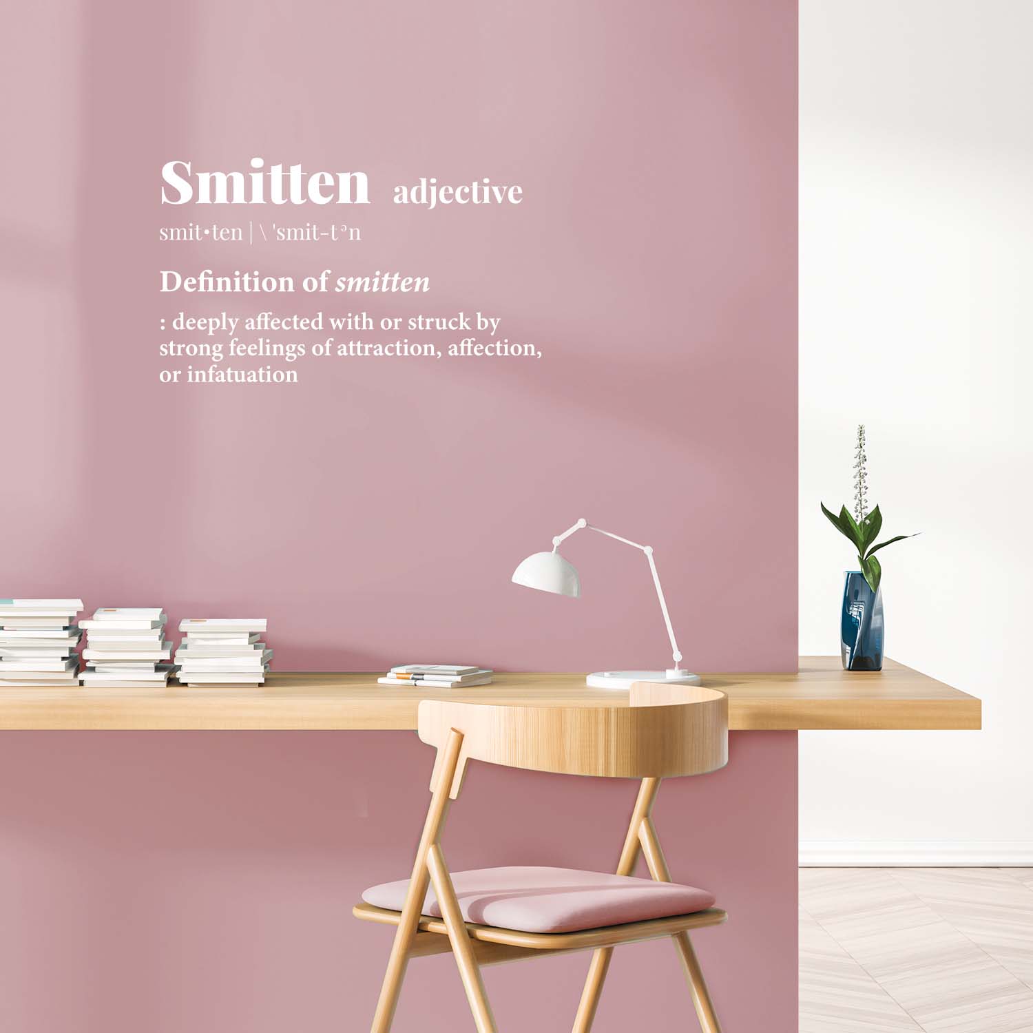 Vinyl Wall Art Decal - Smitten Definition - 15" x 25.5" - Trendy Inspirational C - Photo 6 sur 16
