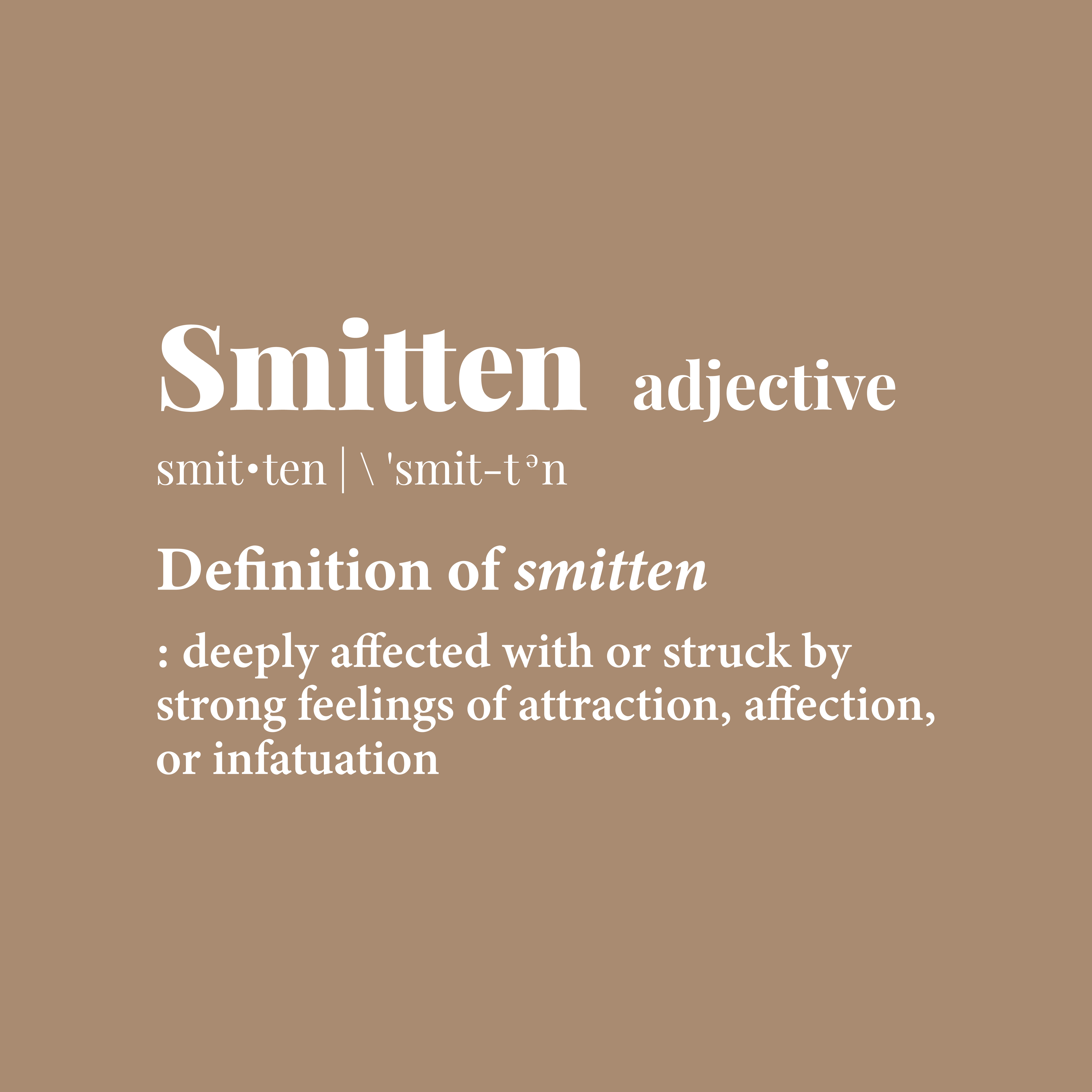 Vinyl Wall Art Decal - Smitten Definition - 15" x 25.5" - Trendy Inspirational C - Photo 12 sur 16
