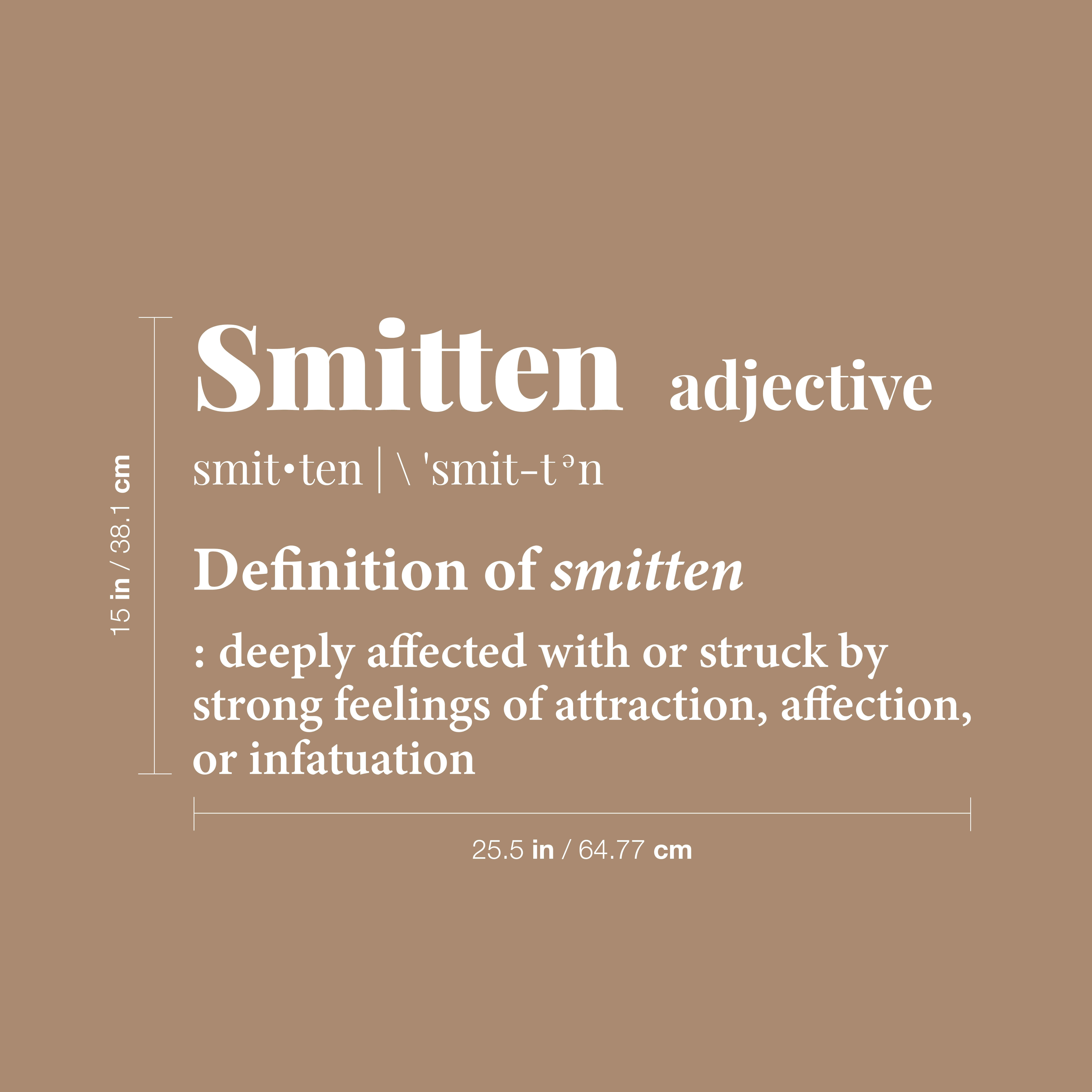 Vinyl Wall Art Decal - Smitten Definition - 15" x 25.5" - Trendy Inspirational C - Photo 15 sur 16