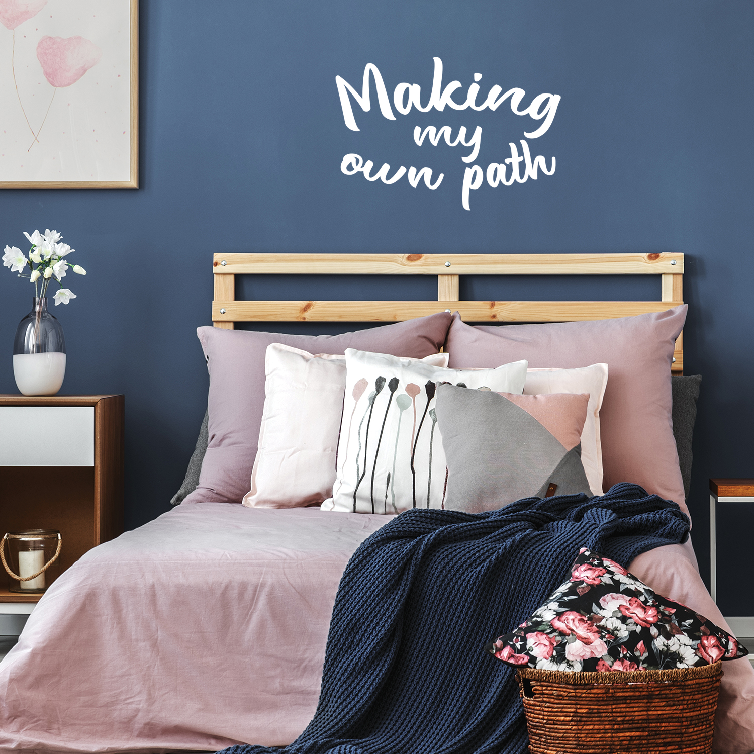 Making My Own Path - White 17" x 25" Wall Art Decal Vinyl Sticker