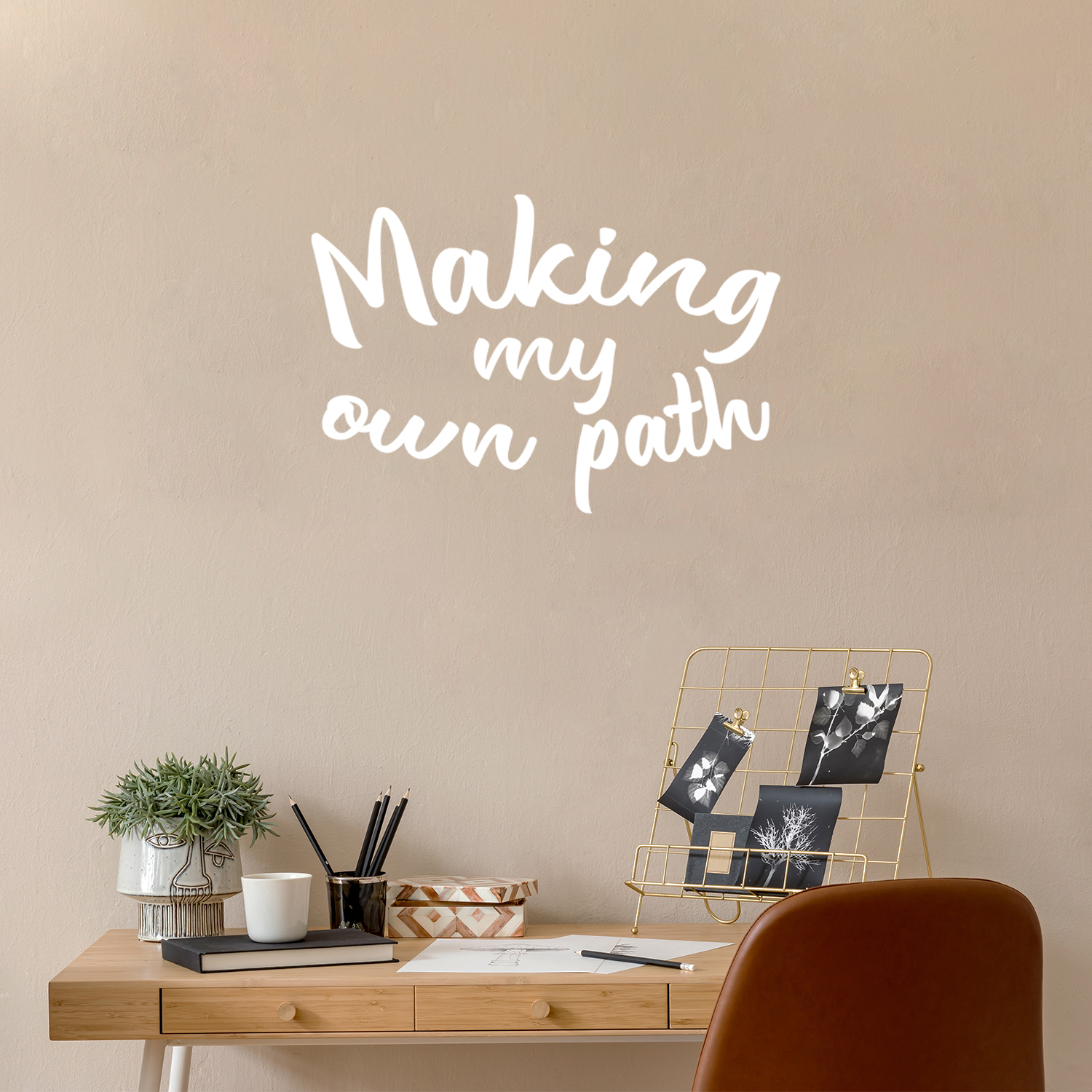 Making My Own Path - White 17" x 25" Wall Art Decal Vinyl Sticker - Picture 4 of 4