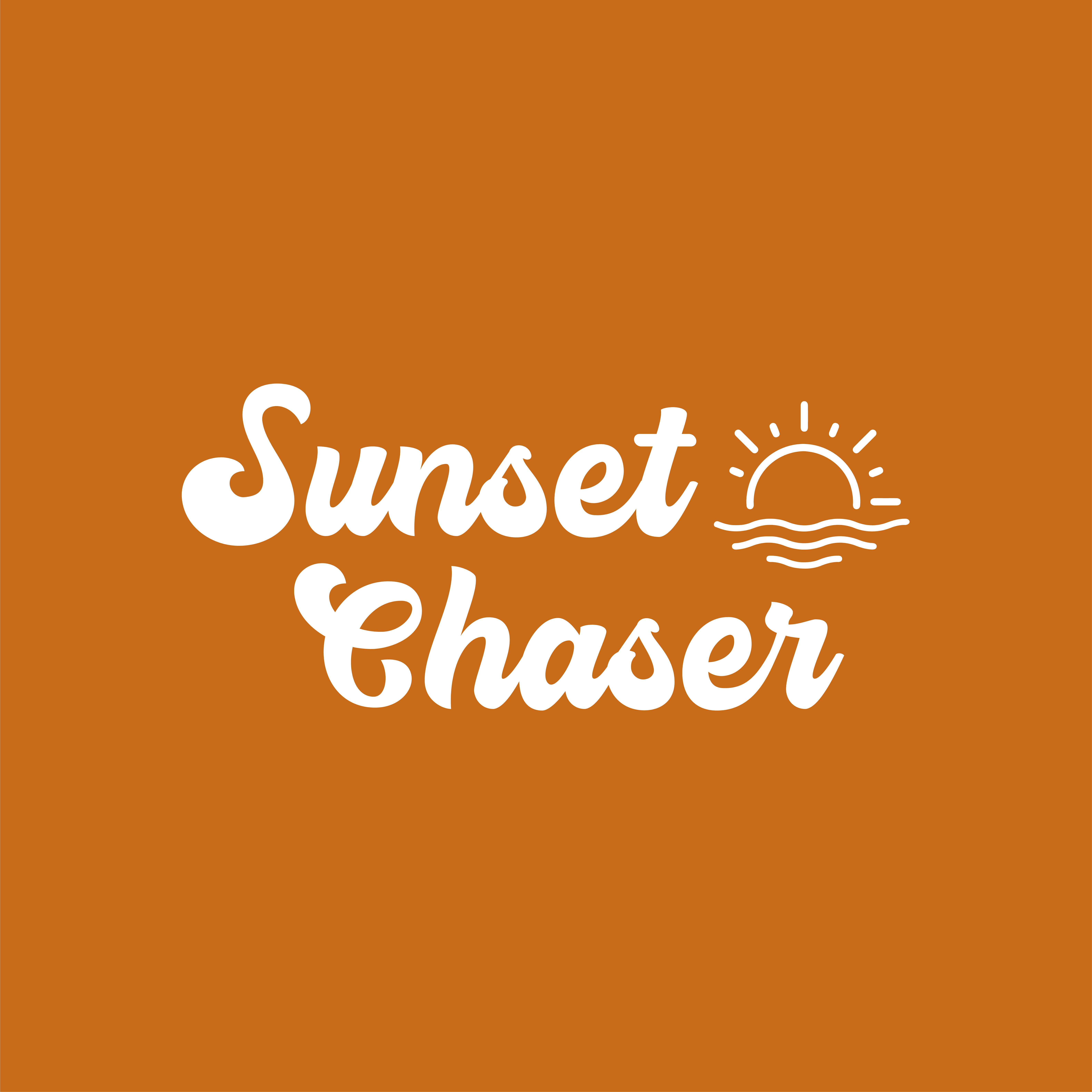 Sunset Chaser - White 9" x 20" Wall Art Decal Vinyl Sticker - Bild 2 von 4