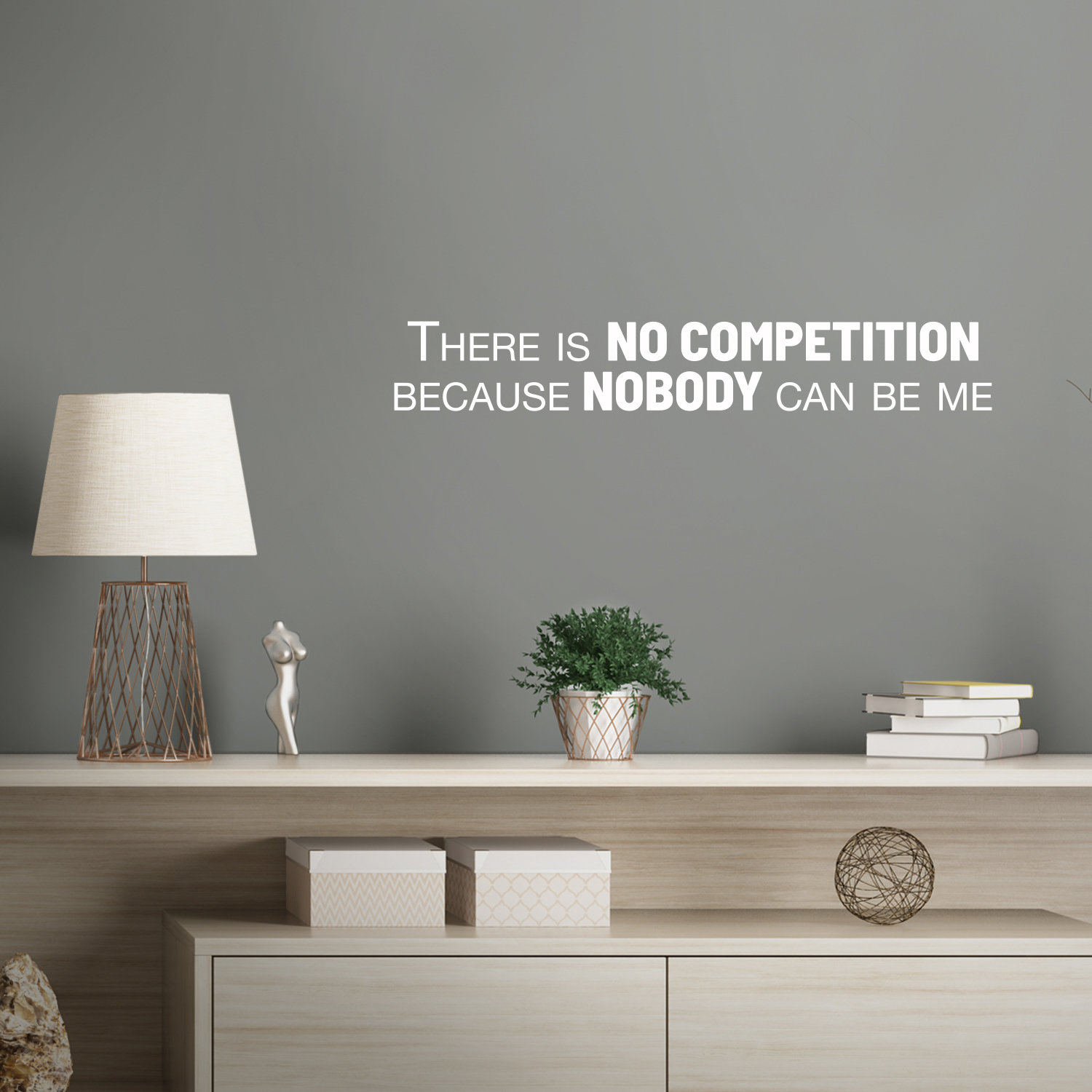 Non c'è competizione perché nessuno può essere me - Adesivo bianco 4,5" x 30" - Foto 5 di 5