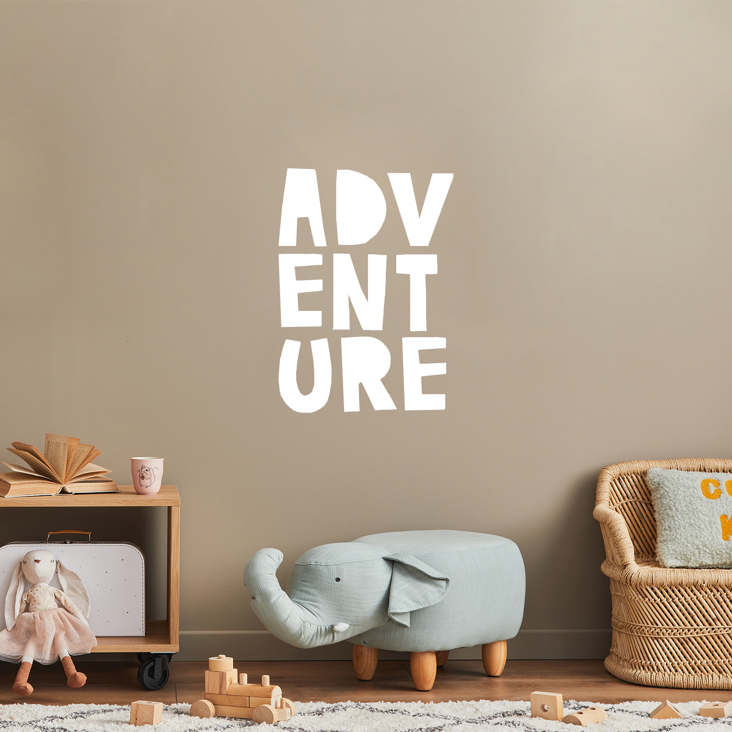 Adventure - White 23" x 16.5" Wall Art Decal Vinyl Sticker - Bild 2 von 4