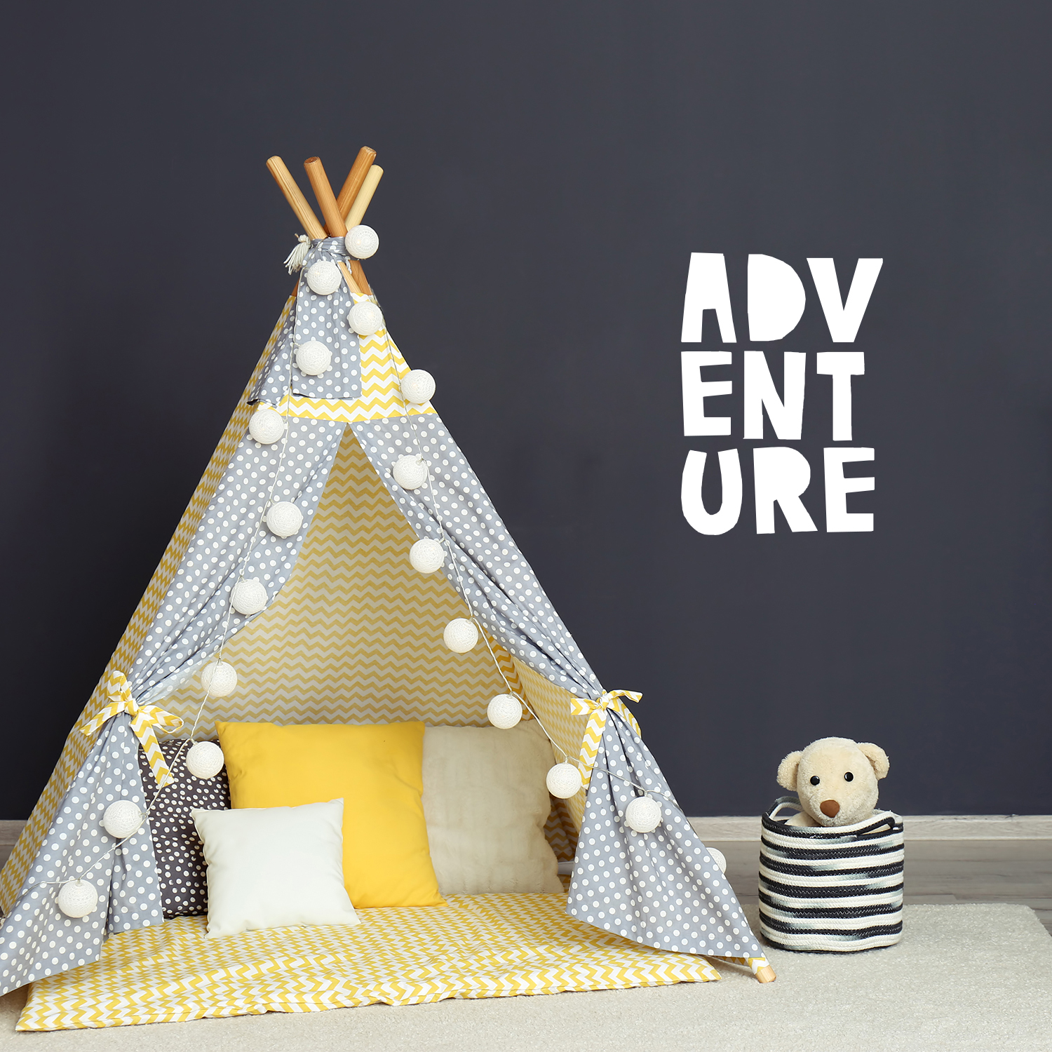 Adventure - White 23" x 16.5" Wall Art Decal Vinyl Sticker - Bild 3 von 4