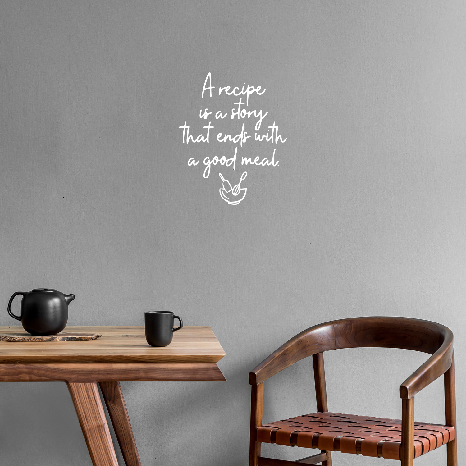 A Recipe is A Story That Ends with A Good Meal - White 18.5" x 15" Wall ...