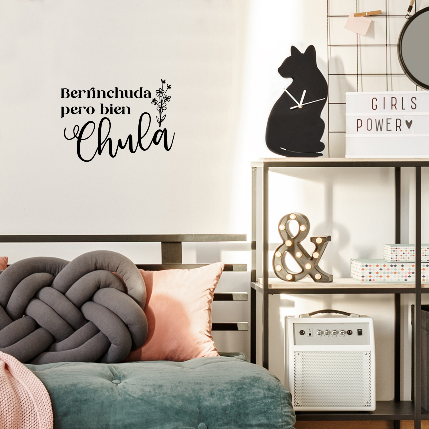 Berrinchuda Pero Bien Chula / Bad-Tempered But Very Cute - Black 11.5" x 16" Wal - Bild 2 von 4