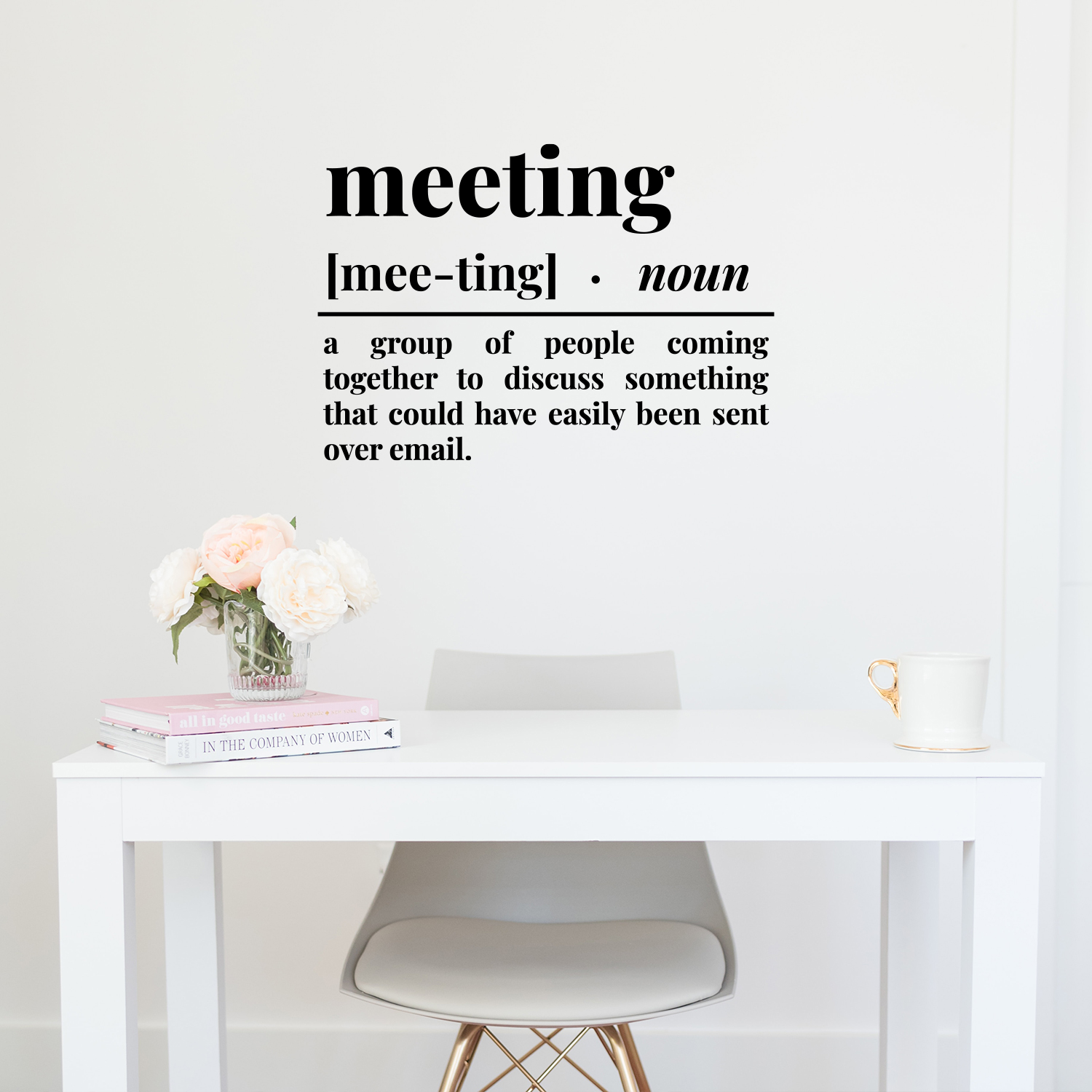 Vinyl Wall Art Decal - Meeting Definition - 12