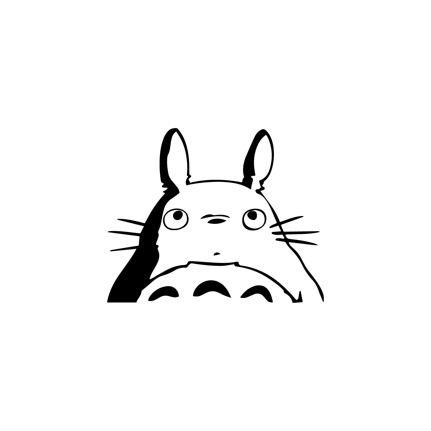 Vinyl Wall Art Decal - Totoro - 4.6